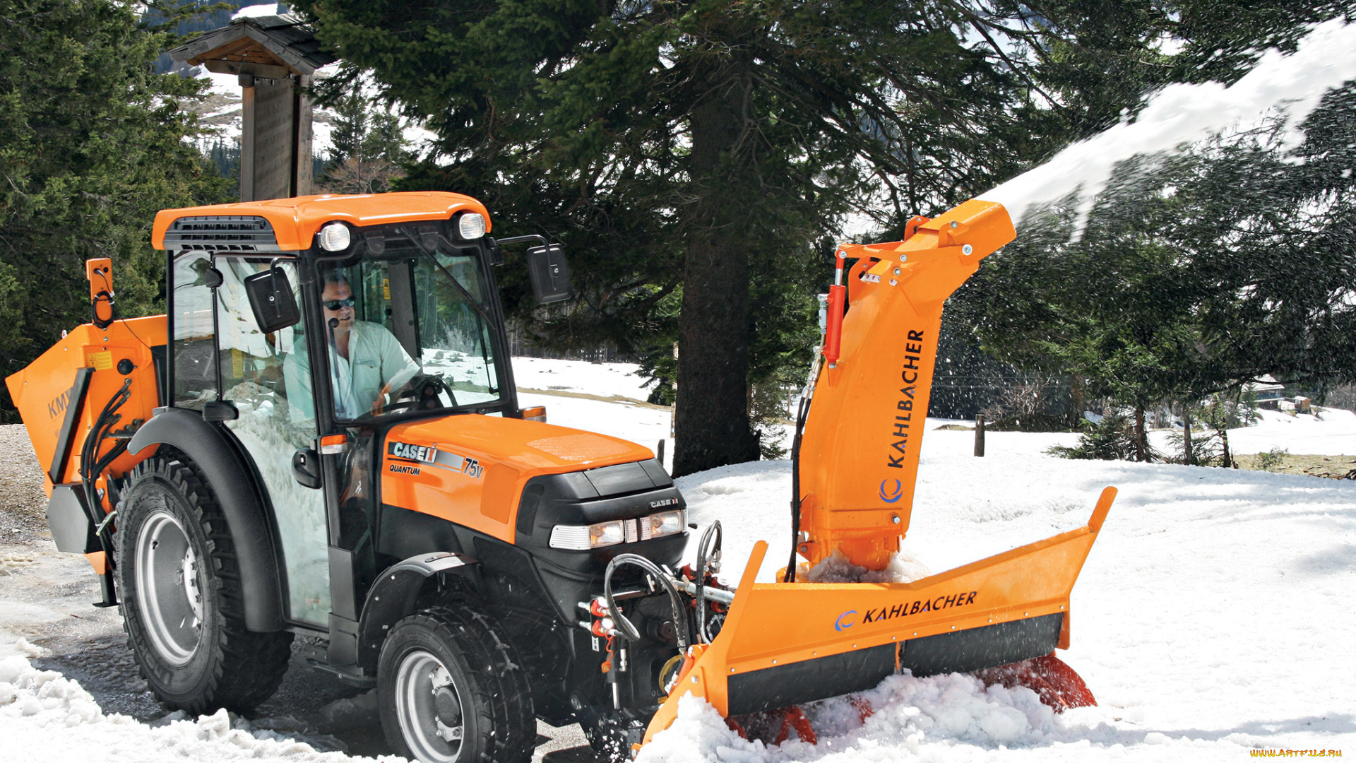 техника, снегоуборочная, техника, трактор, колесный