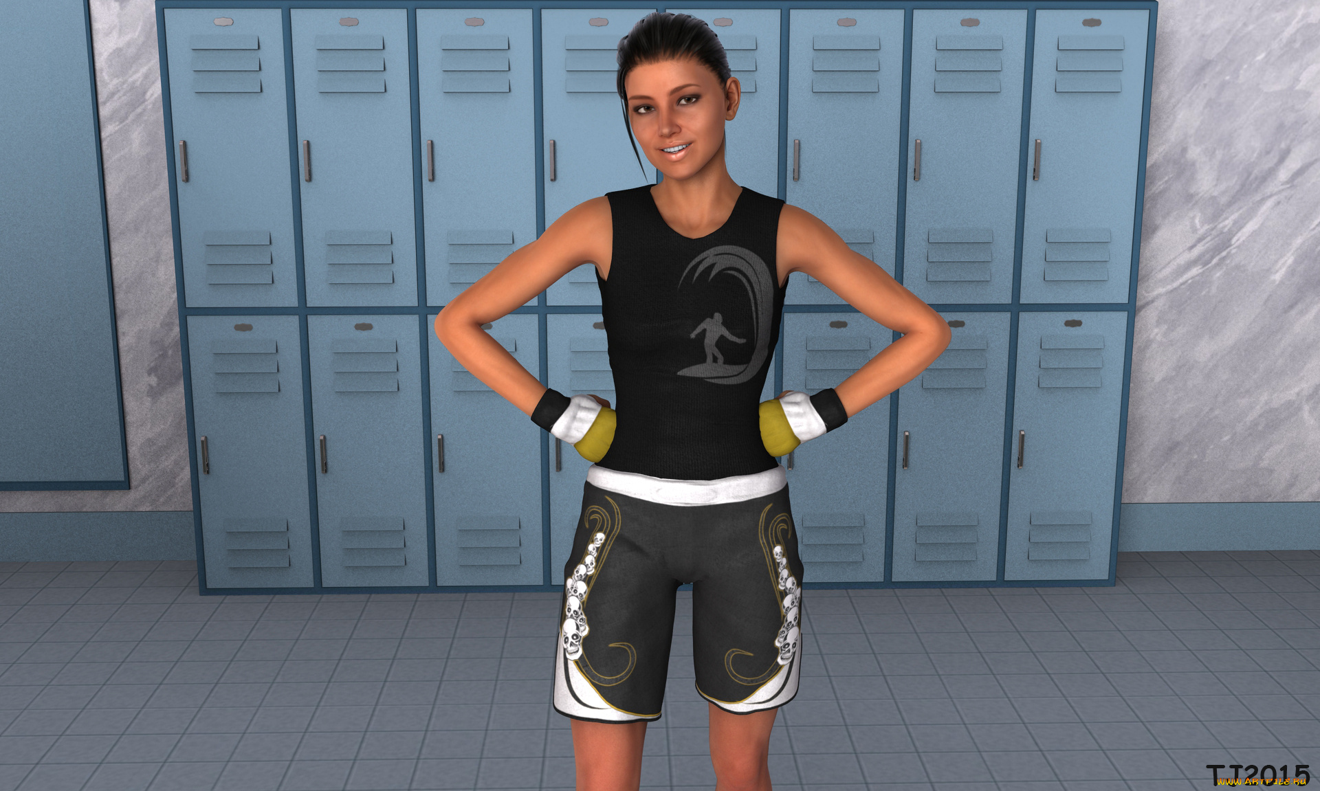 3д, графика, люди, , people, девушка, взгляд, фон, раздевалка
