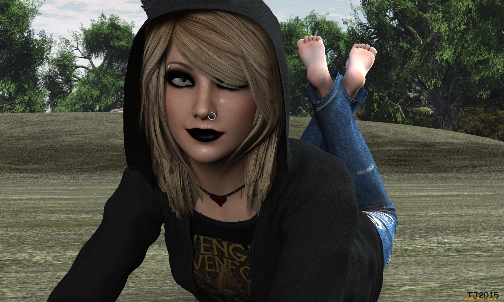 3д, графика, люди, , people, девушка, взгляд, фон