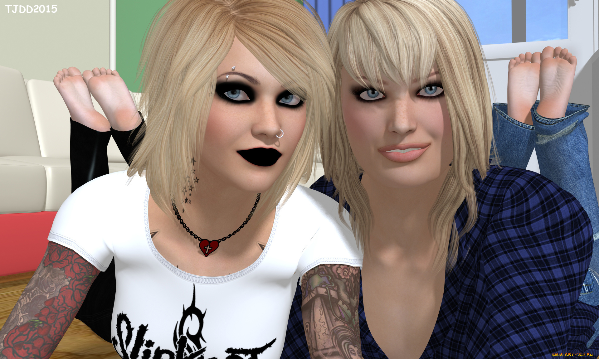 3д, графика, люди, , people, девушки, взгляд, фон, улыбка