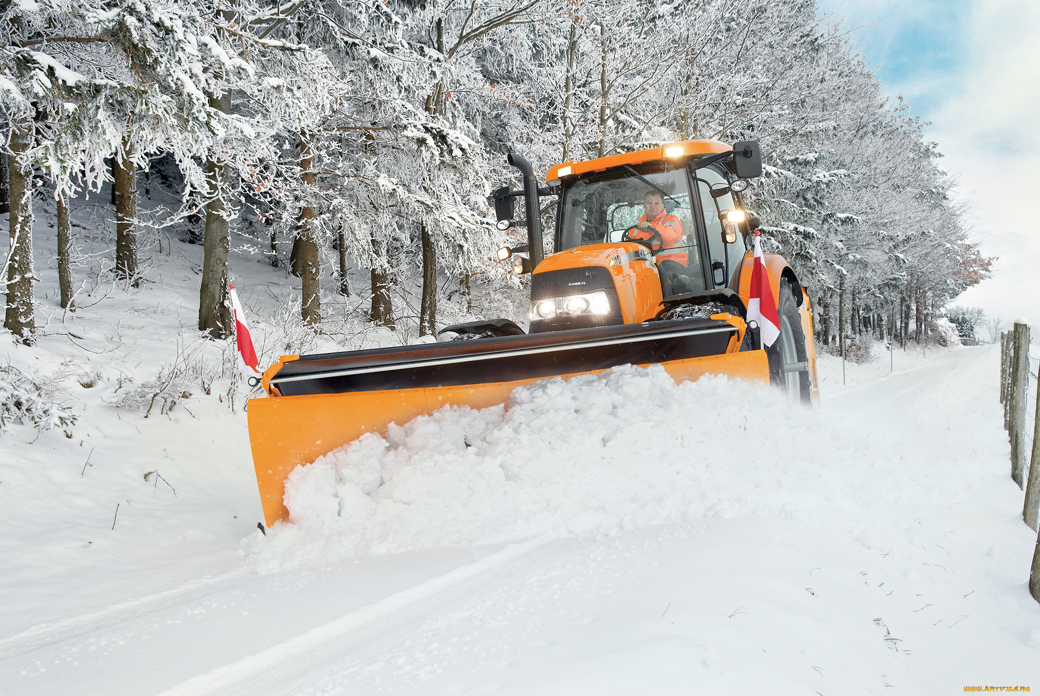 техника, снегоуборочная, техника, трактор, колесный
