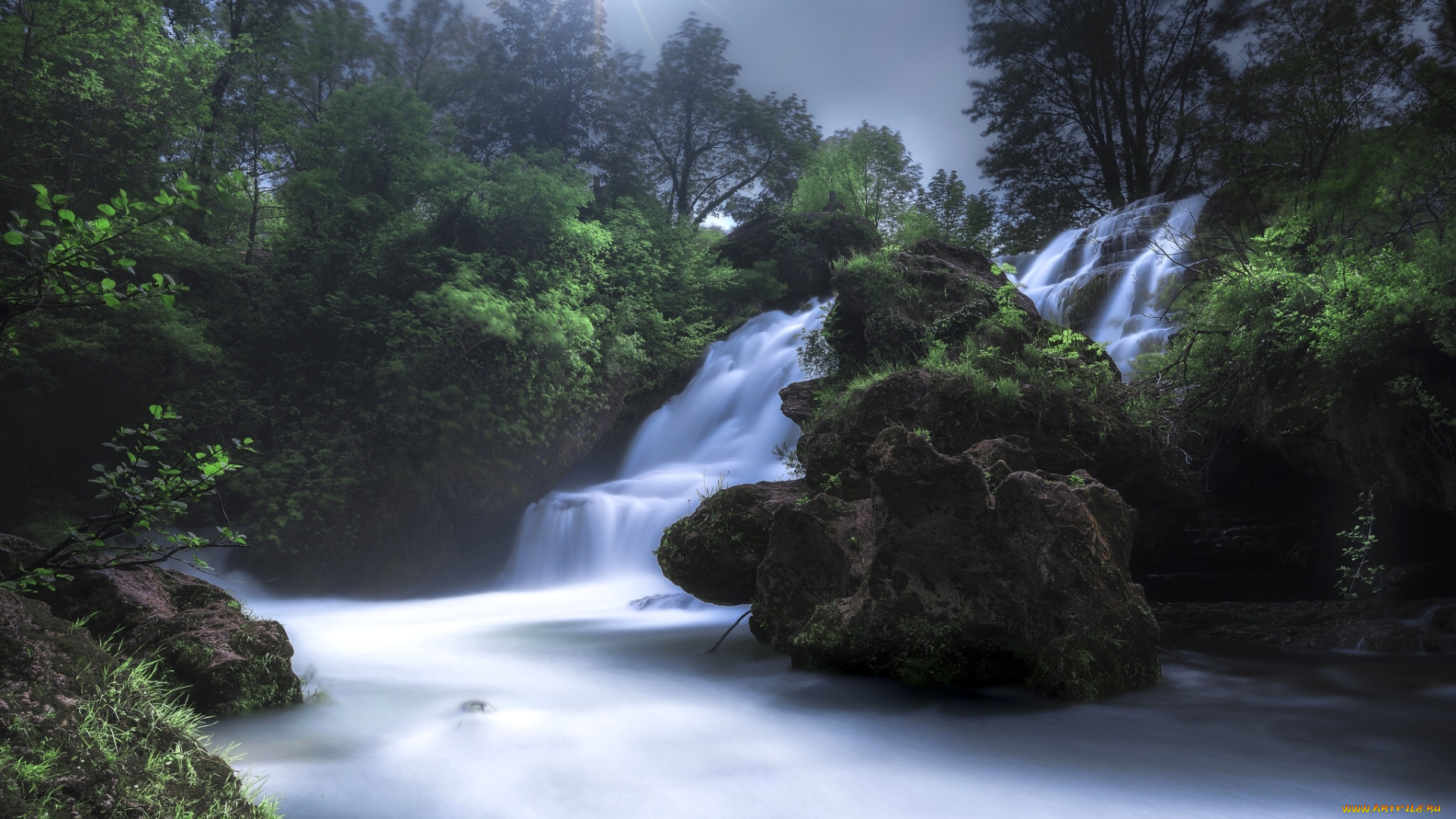 природа, водопады, франция, навасель, каскад, водопад, france, cascade, de, navacelles