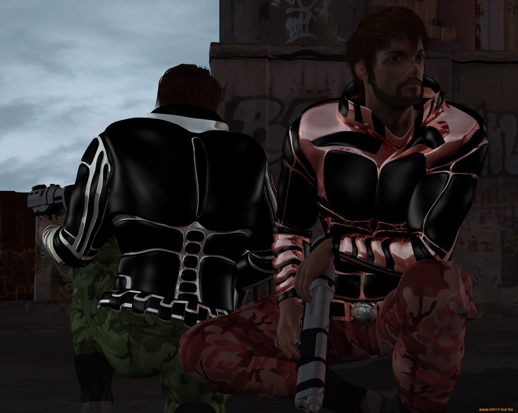 3д, графика, фантазия, , fantasy, мужчина, взгляд, фон, оружие