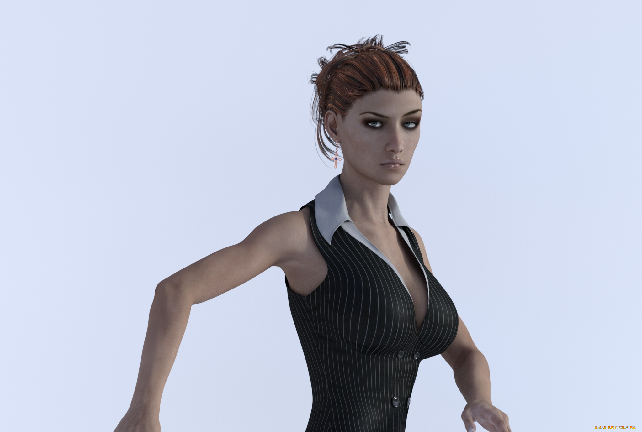 3д, графика, люди, , people, девушка, взгляд, фон