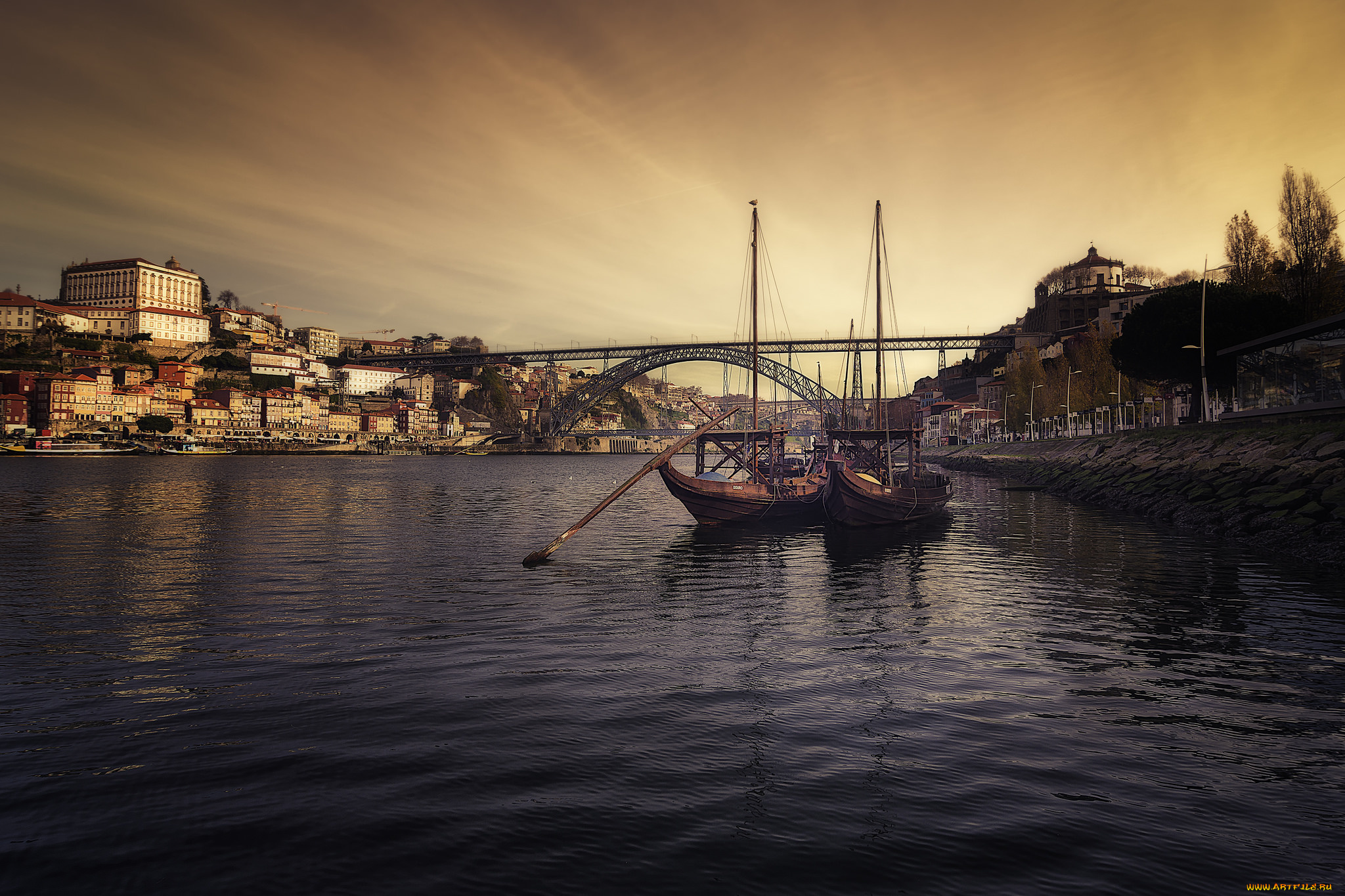 корабли, другое, мост, канал