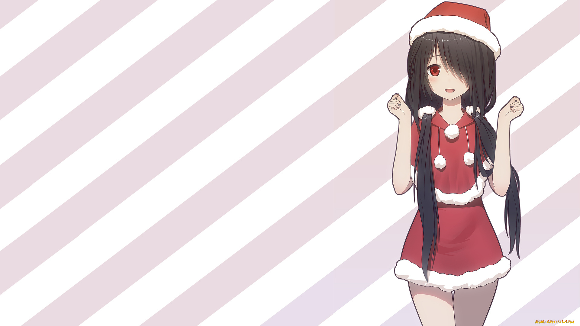 аниме, date, a, live, девушка, взгляд, фон