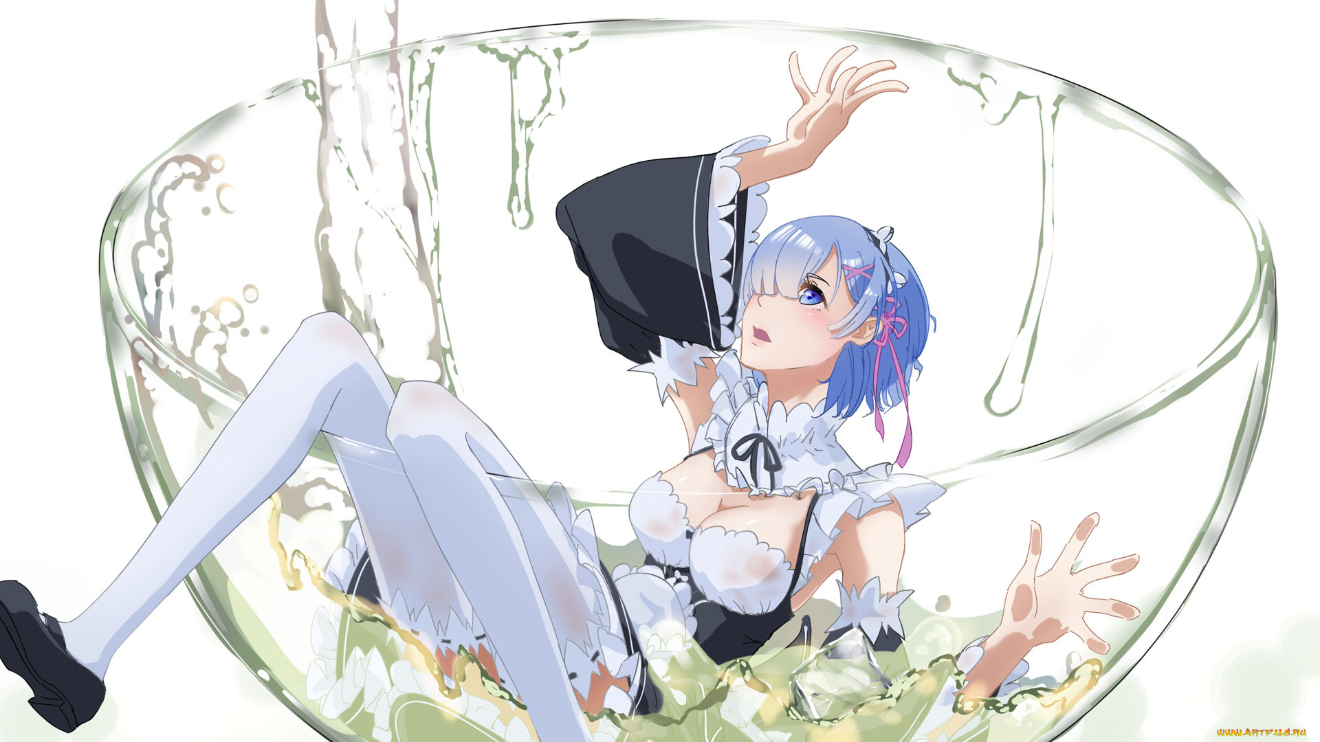 аниме, re, , zero, kara, hajimeru, isekai, seikatsu, рем