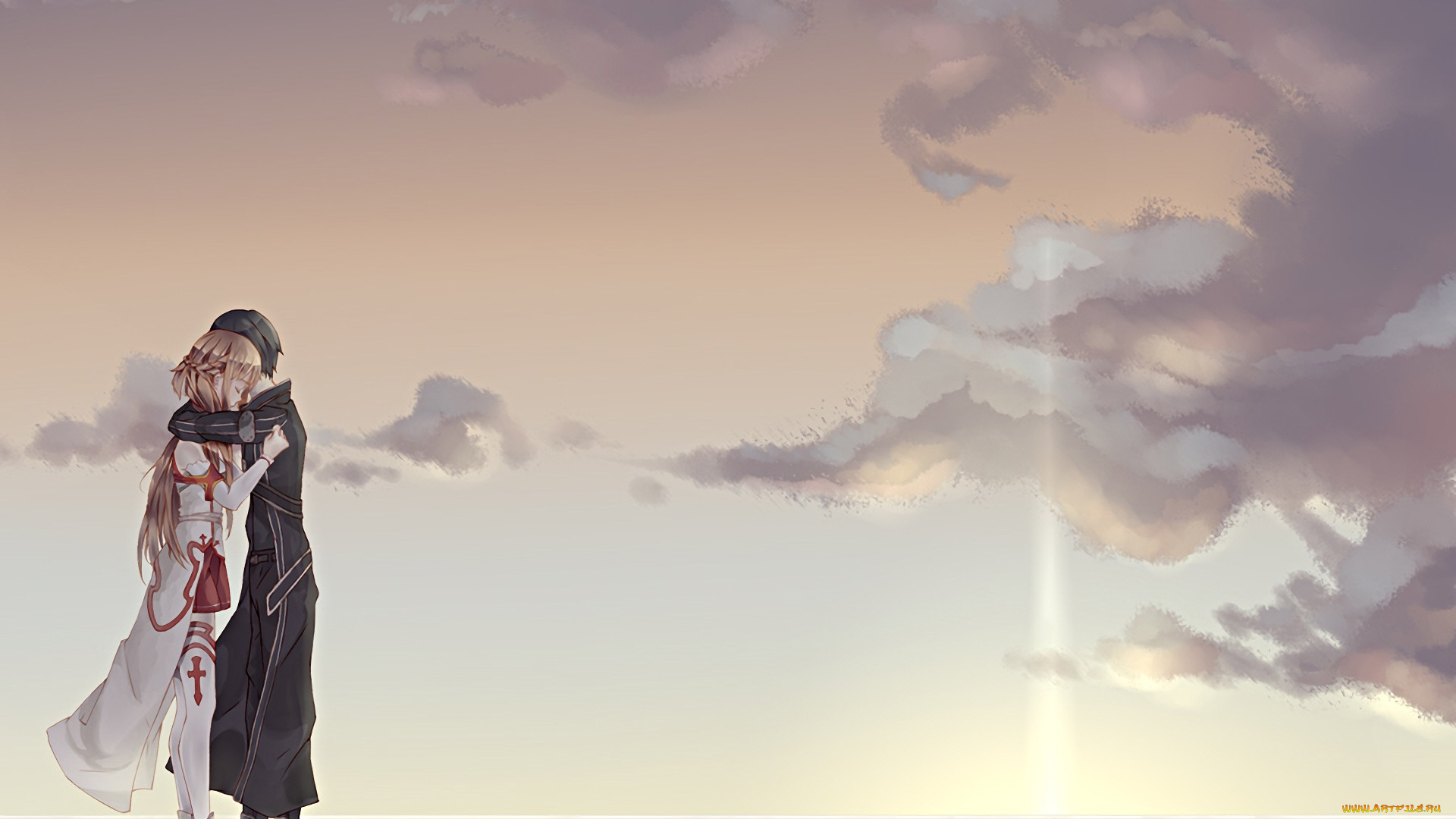 аниме, sword, art, online, кирито, асуна