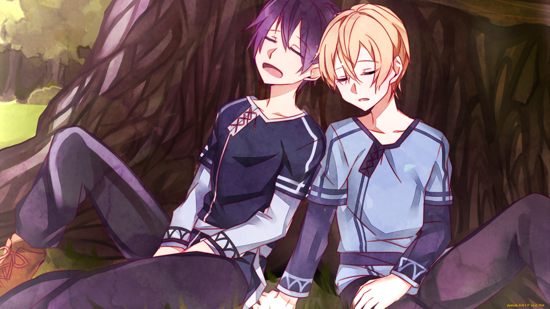 аниме, sword, art, online, парни