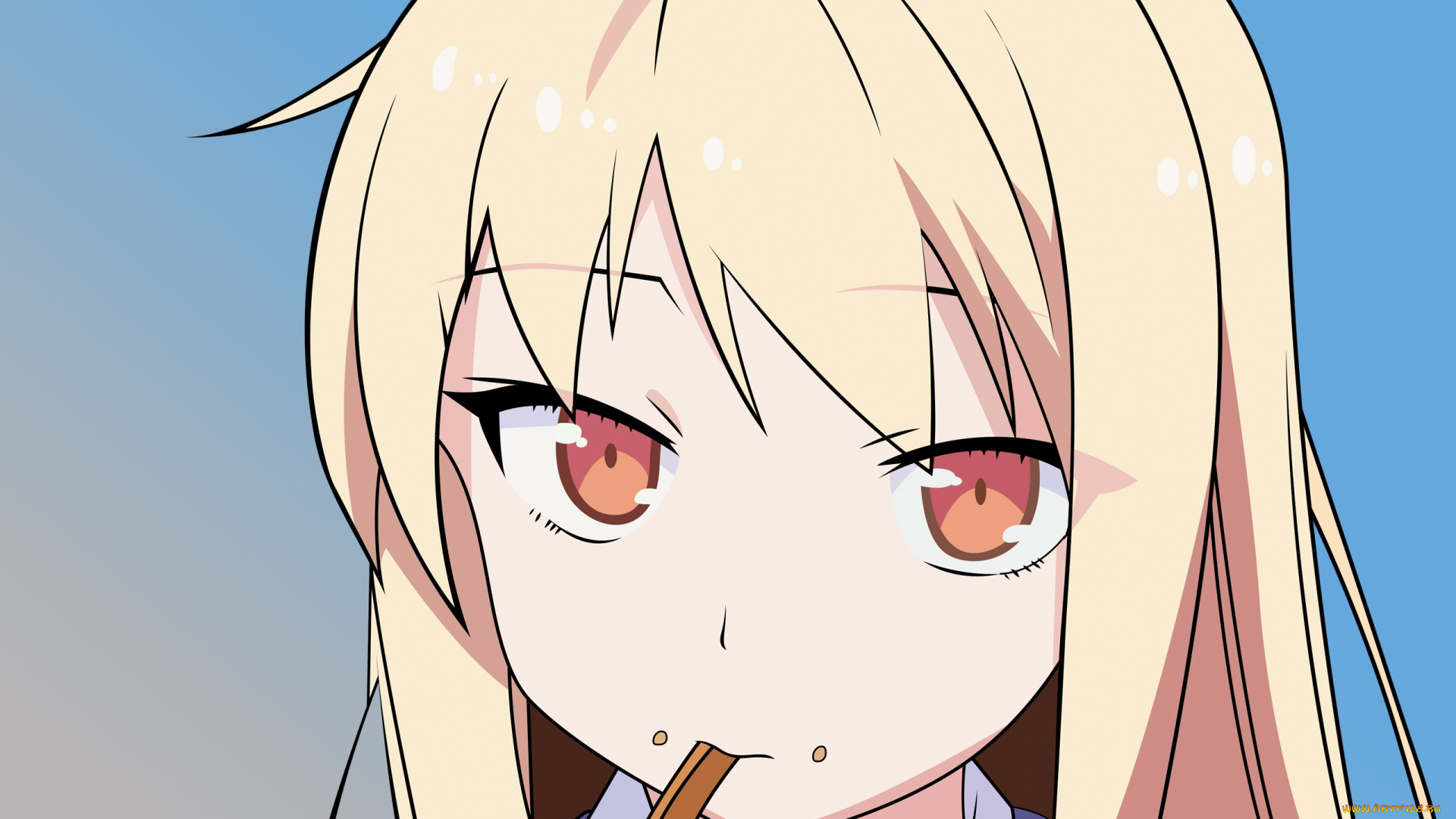 аниме, unknown, , другое, девушка, взгляд, фон