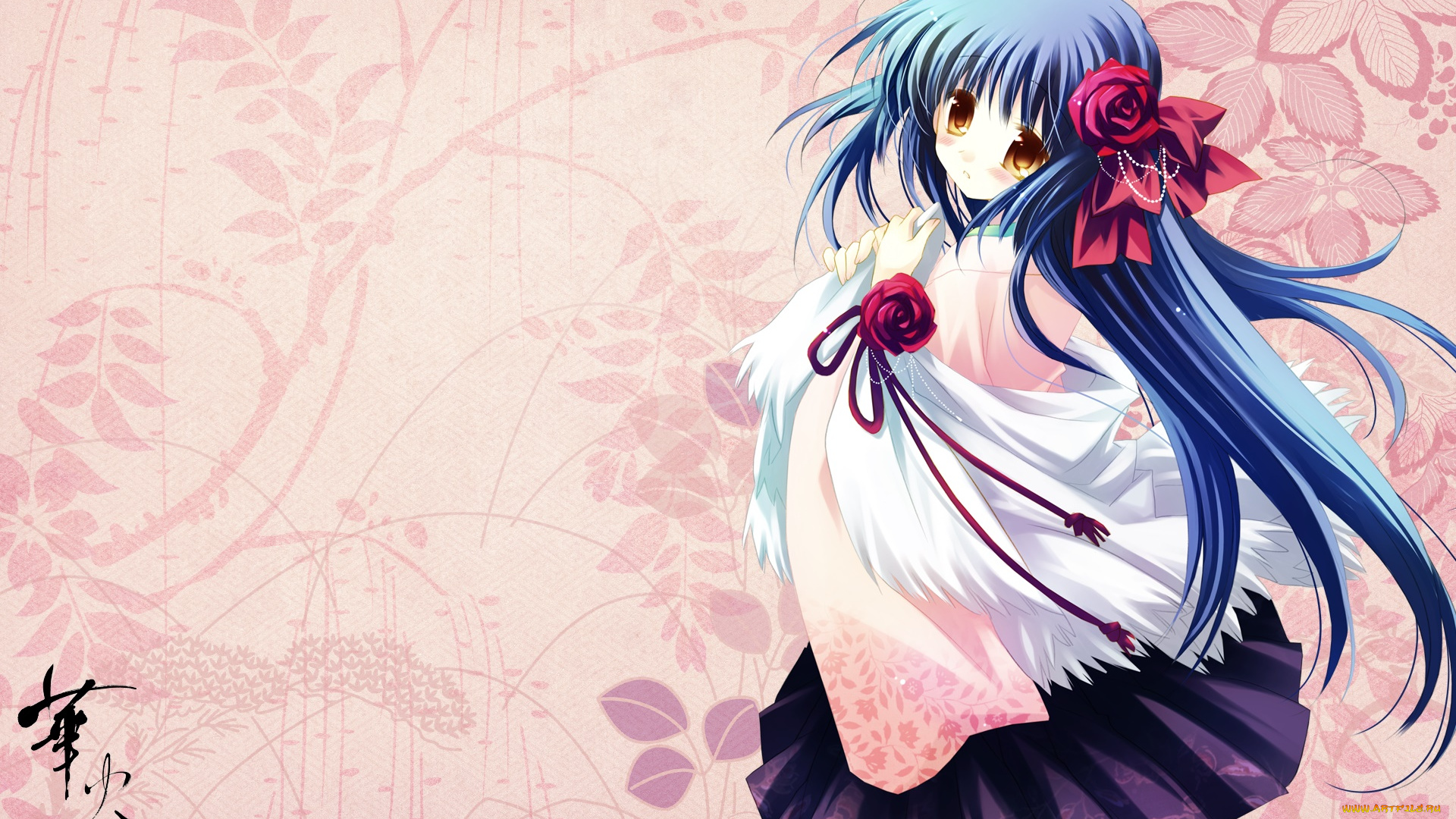 аниме, unknown, , другое, фон, взгляд, девушка