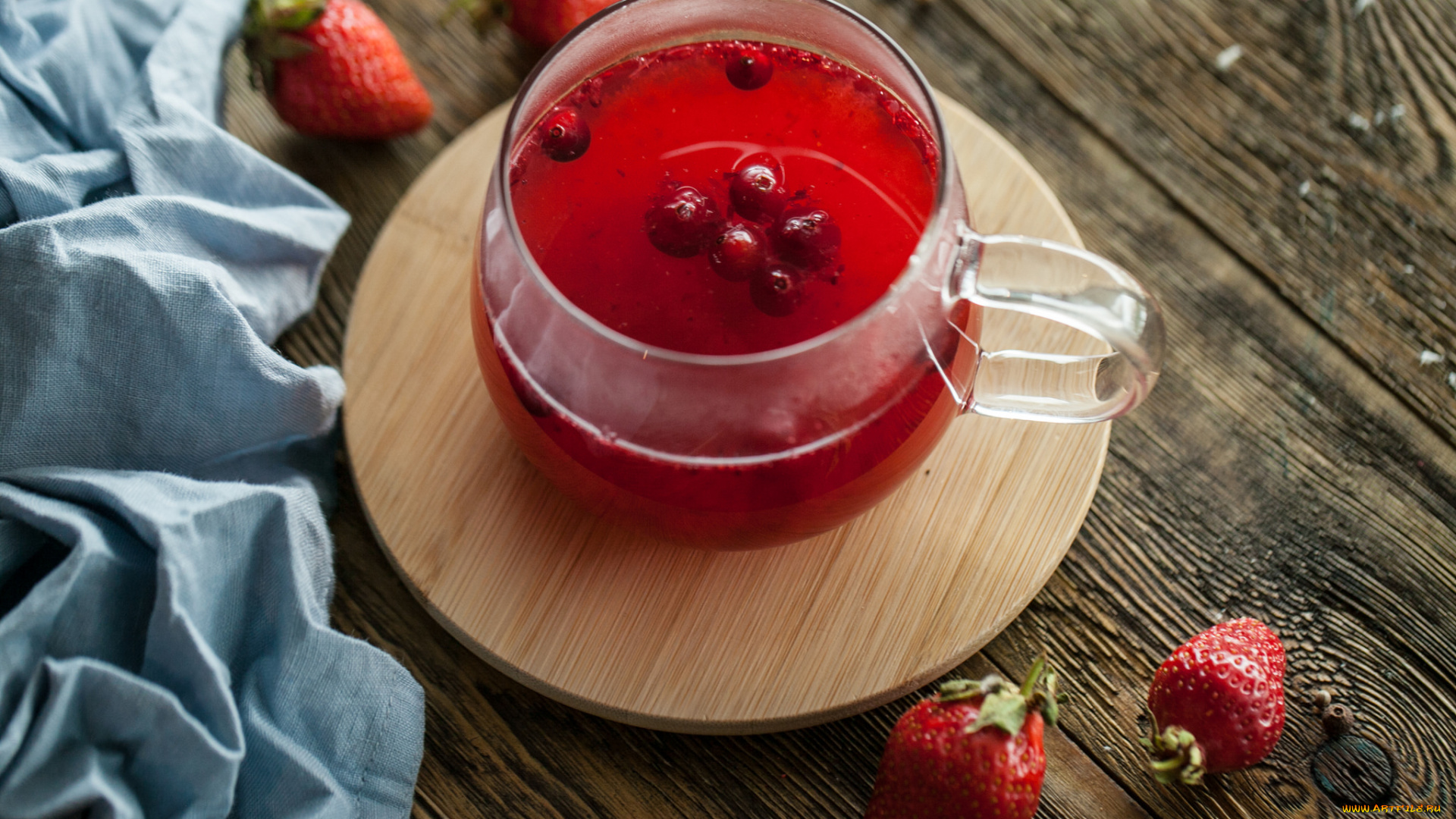 еда, напитки, клубника, чай, брусника, напиток