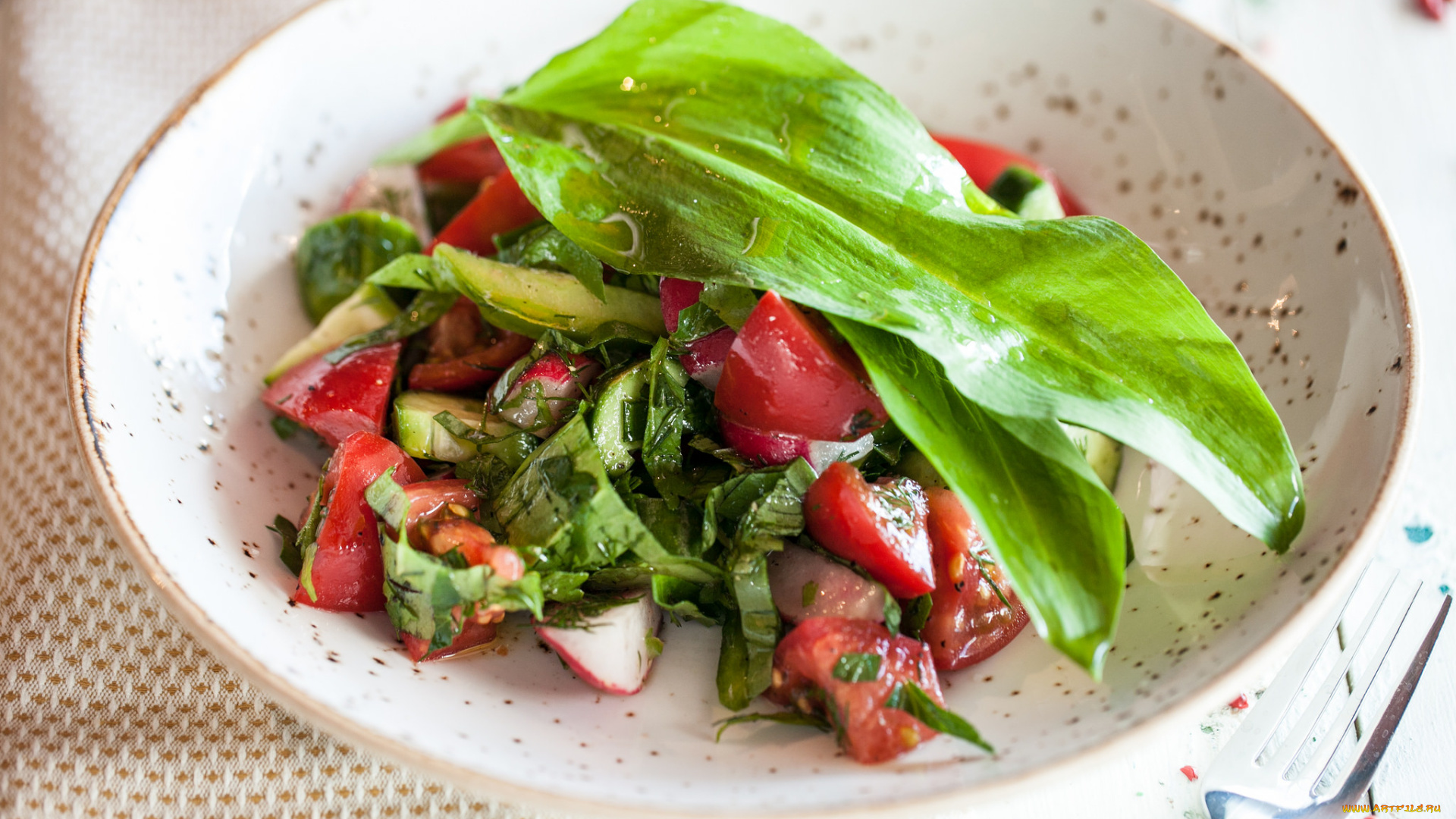 еда, салаты, , закуски, помидоры, салат, закуска, зелень