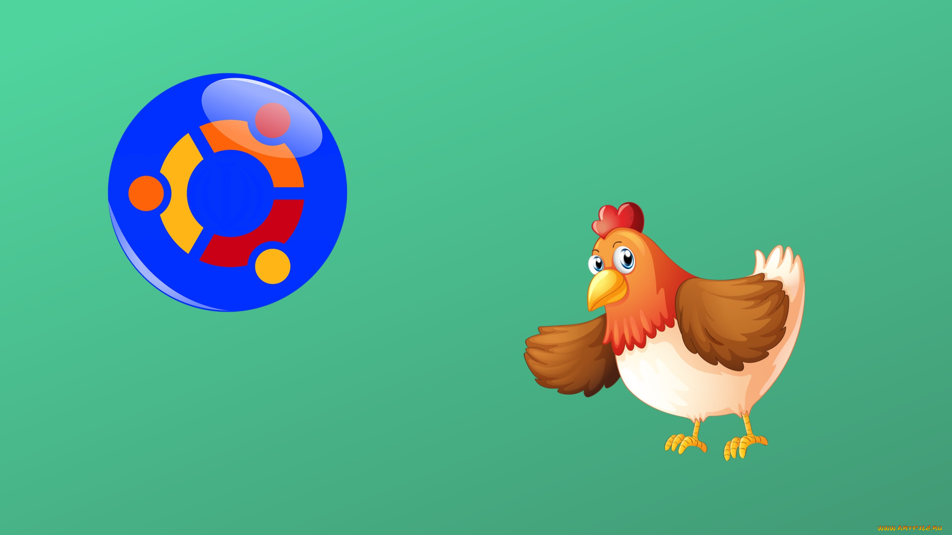 компьютеры, ubuntu, linux, логотип, фон