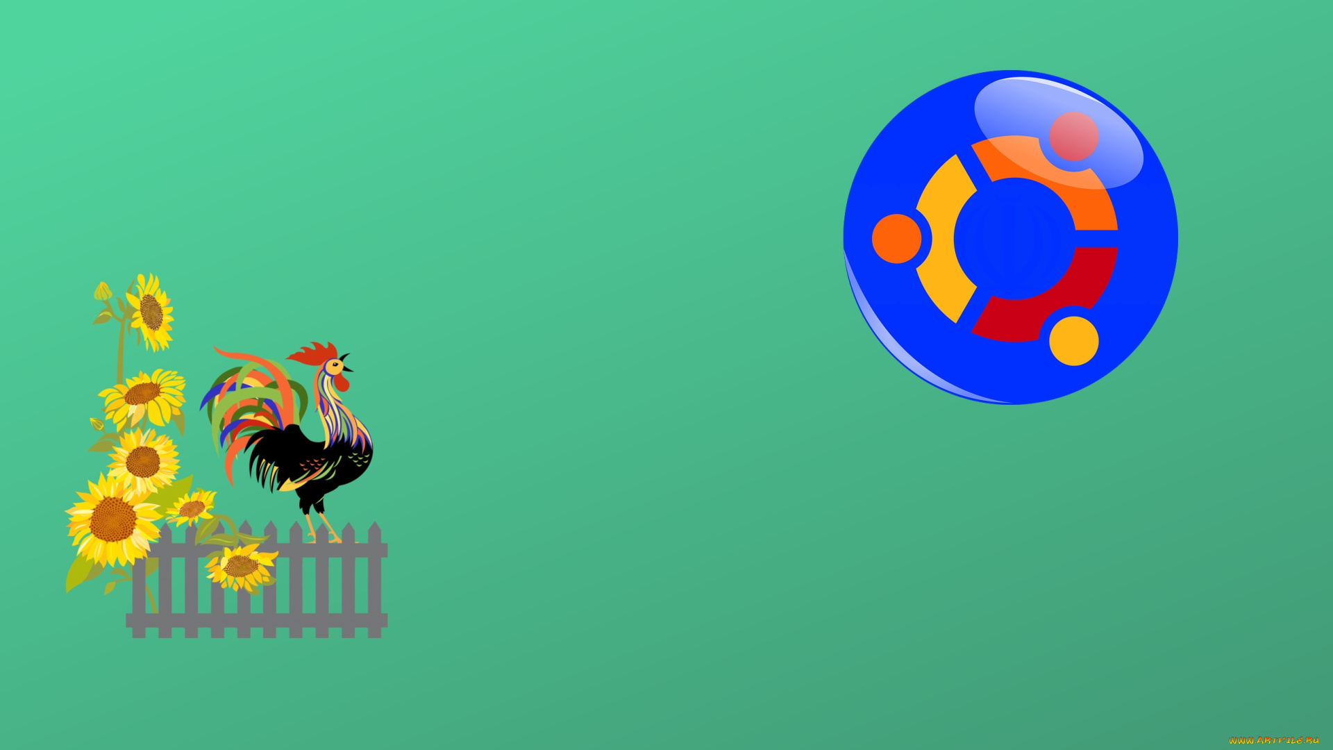 компьютеры, ubuntu, linux, логотип, фон