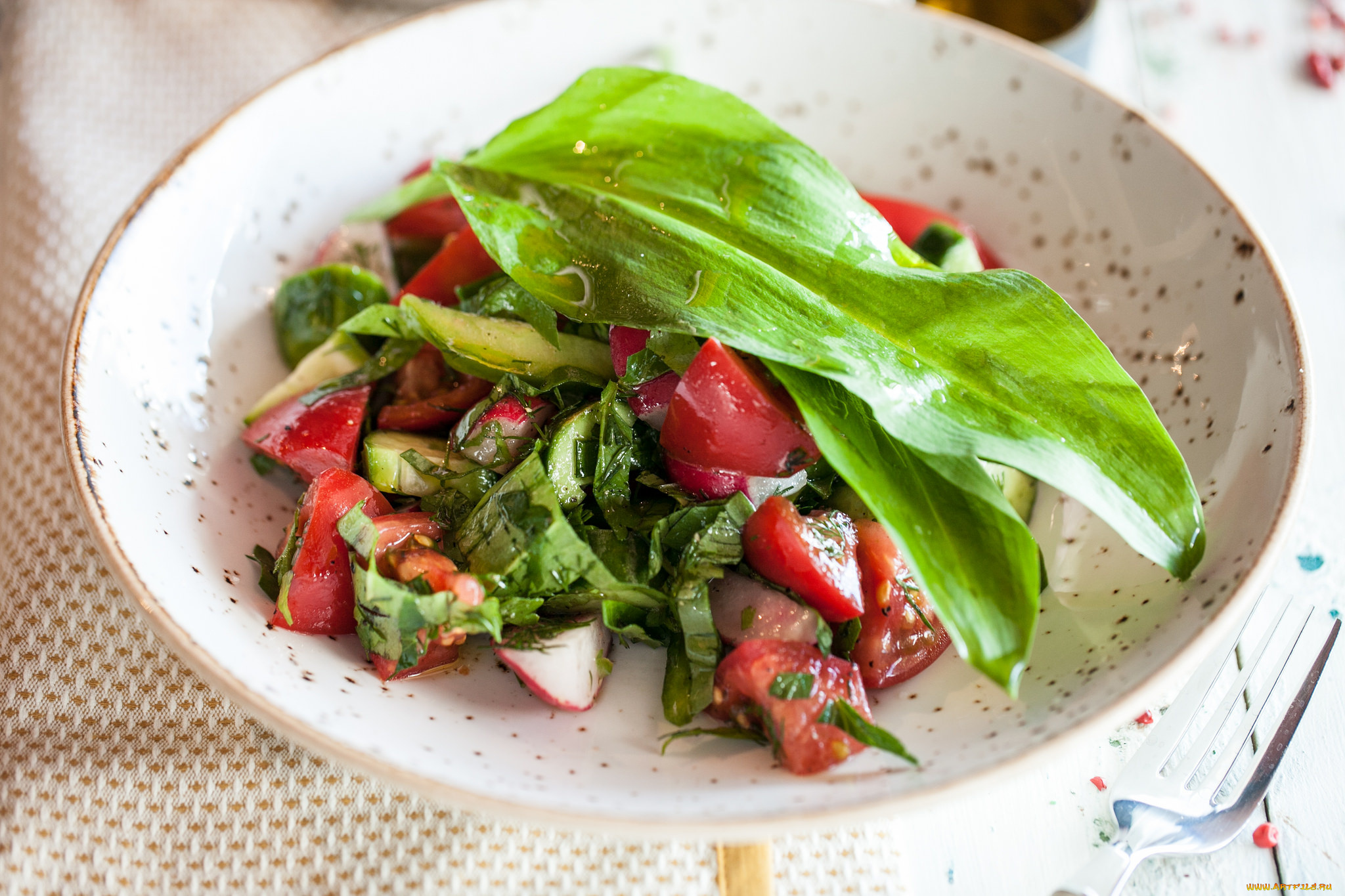 еда, салаты, , закуски, помидоры, салат, закуска, зелень