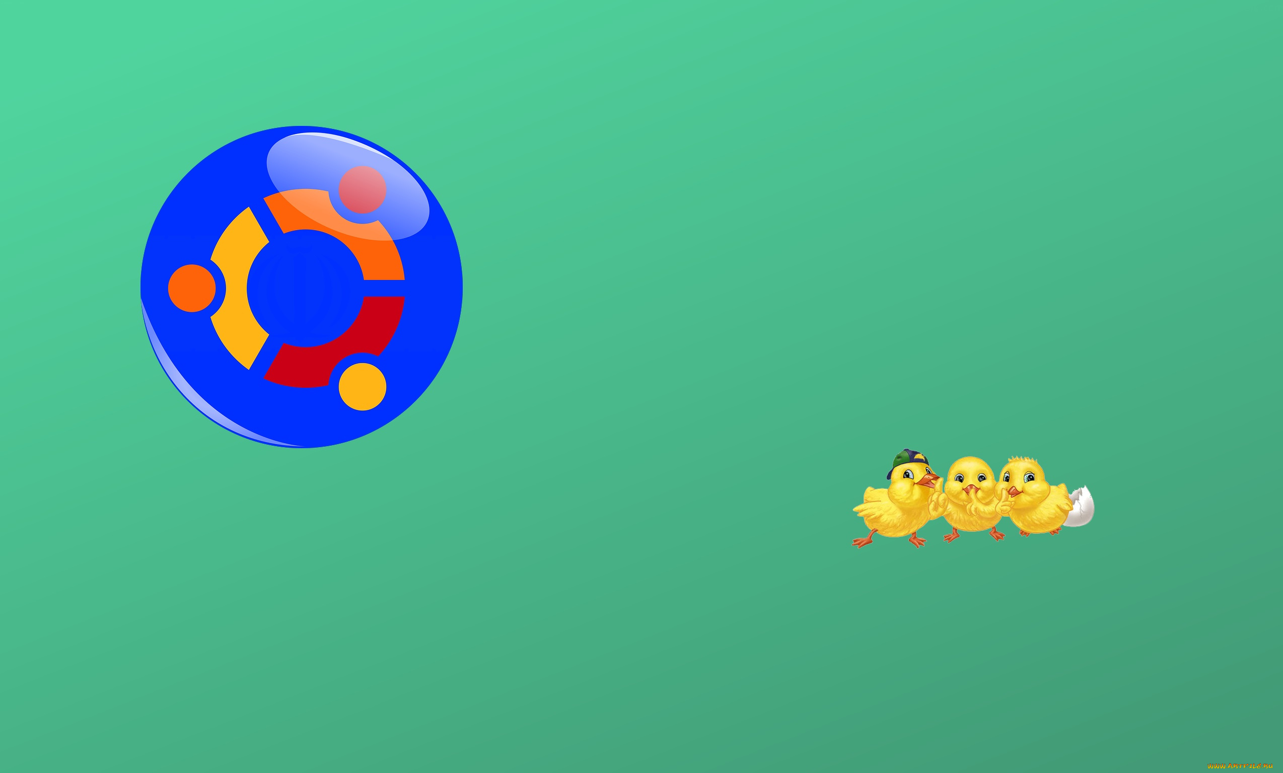 компьютеры, ubuntu, linux, логотип, фон