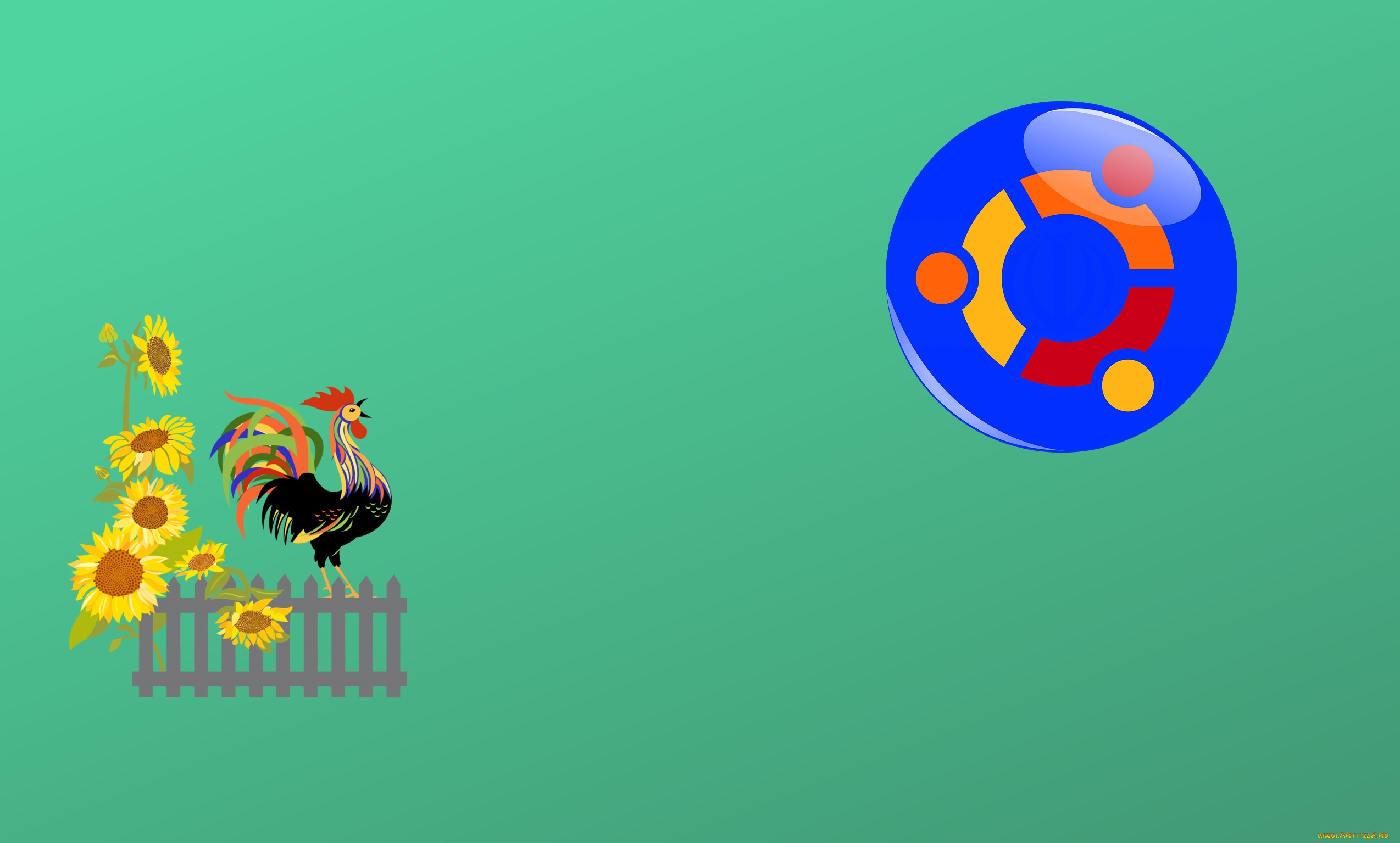 компьютеры, ubuntu, linux, логотип, фон