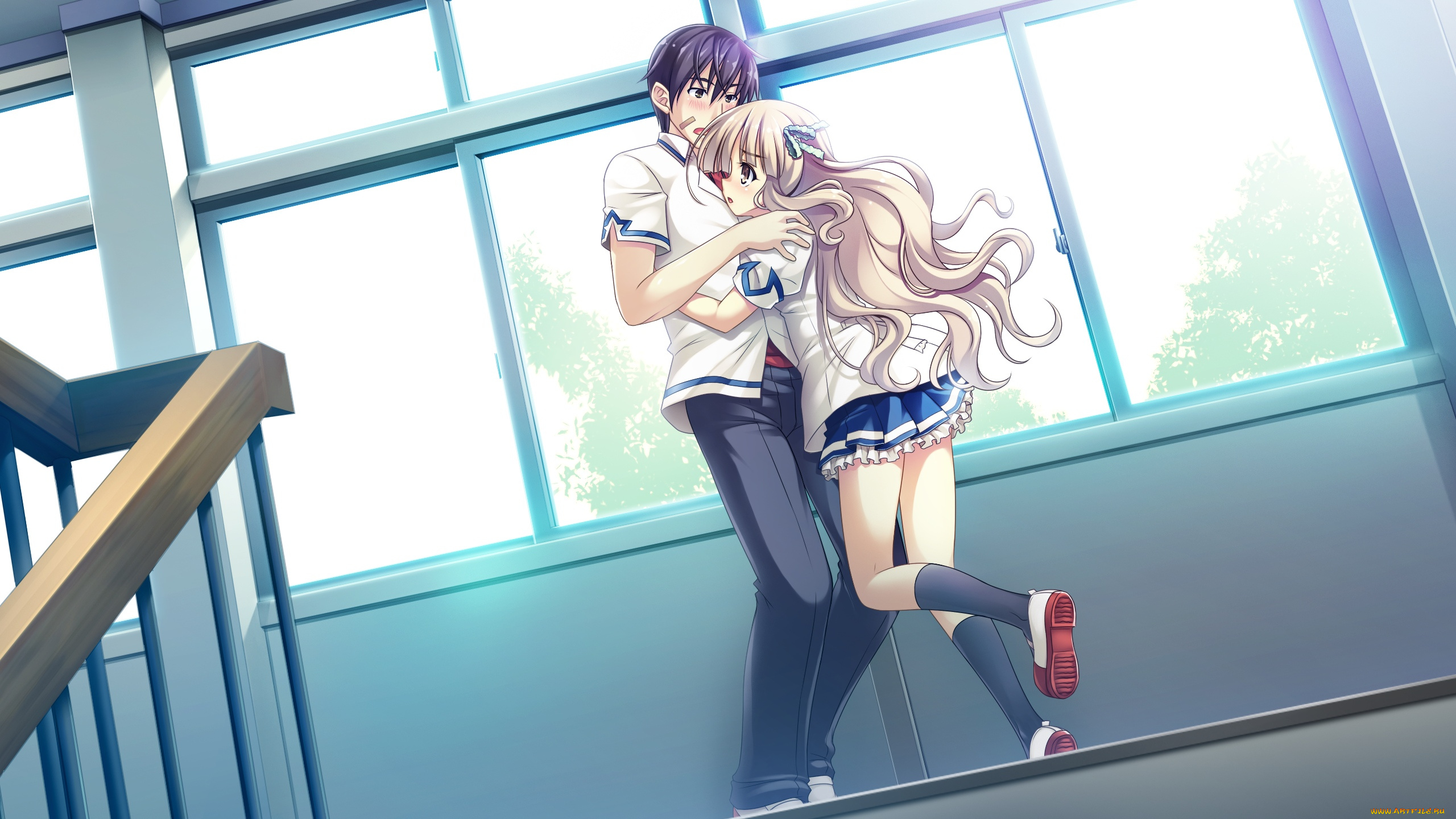 аниме, ryuusei, kiseki, -shooting, probe, фон, взгляд, девушка