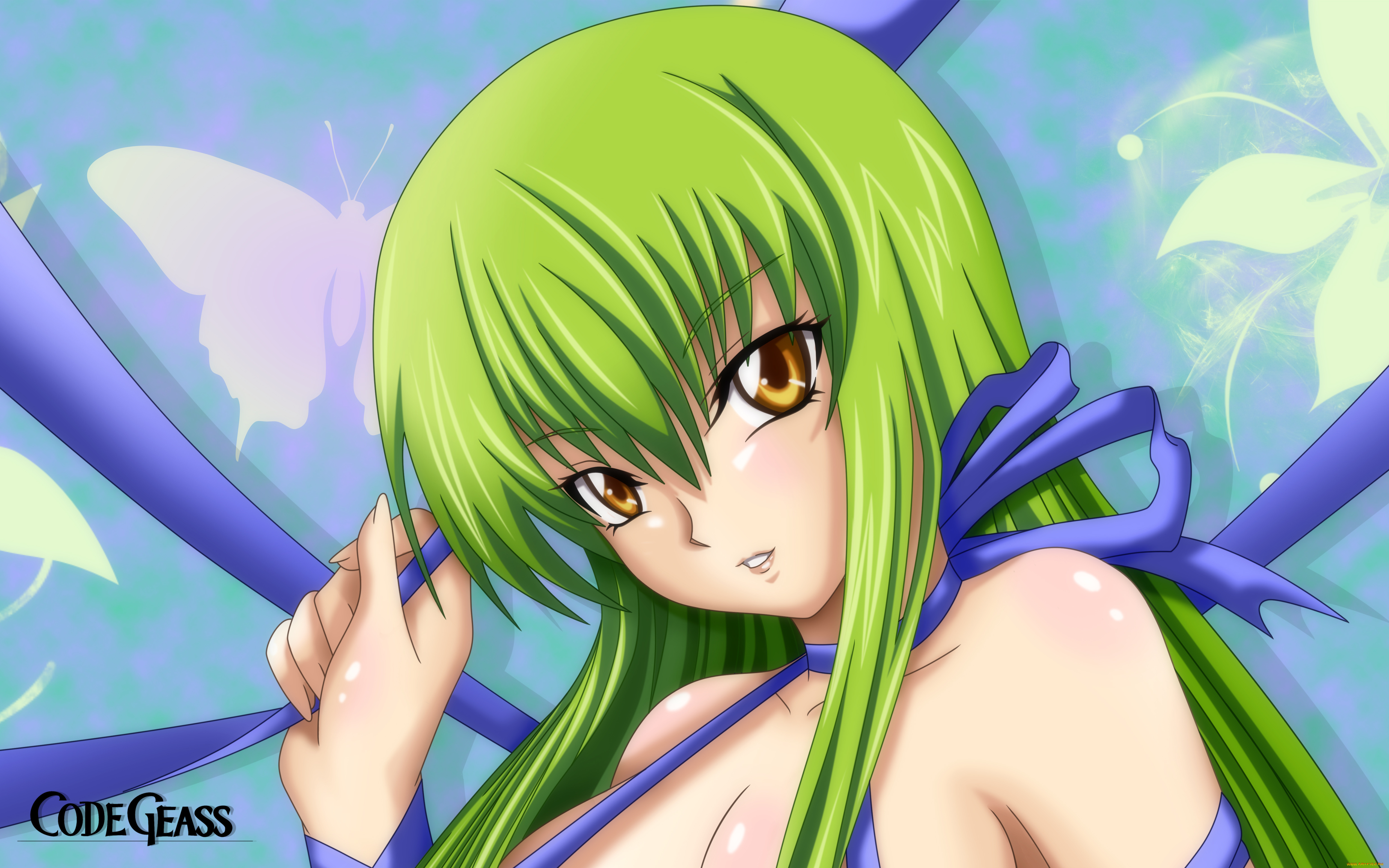 аниме, code, geass, девушка, фон, взгляд