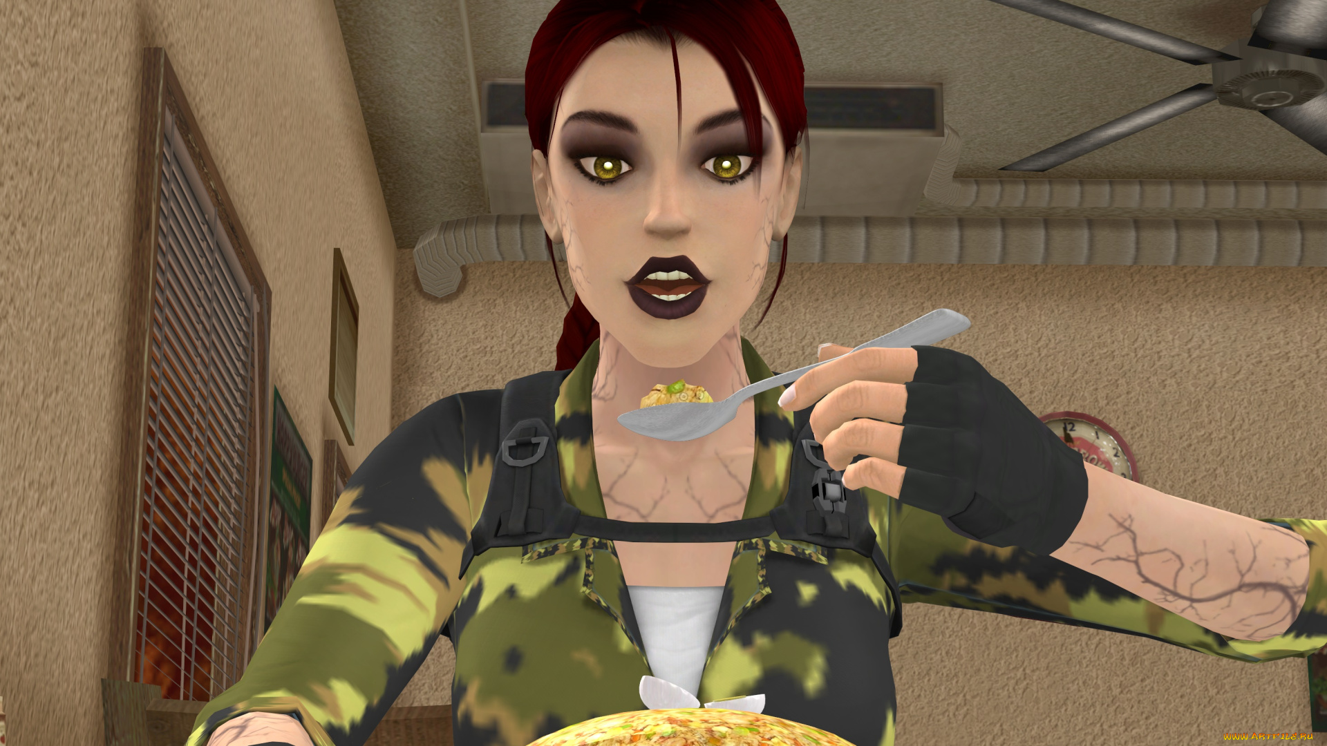 3д, графика, армия, , military, взгляд, девушка, фон