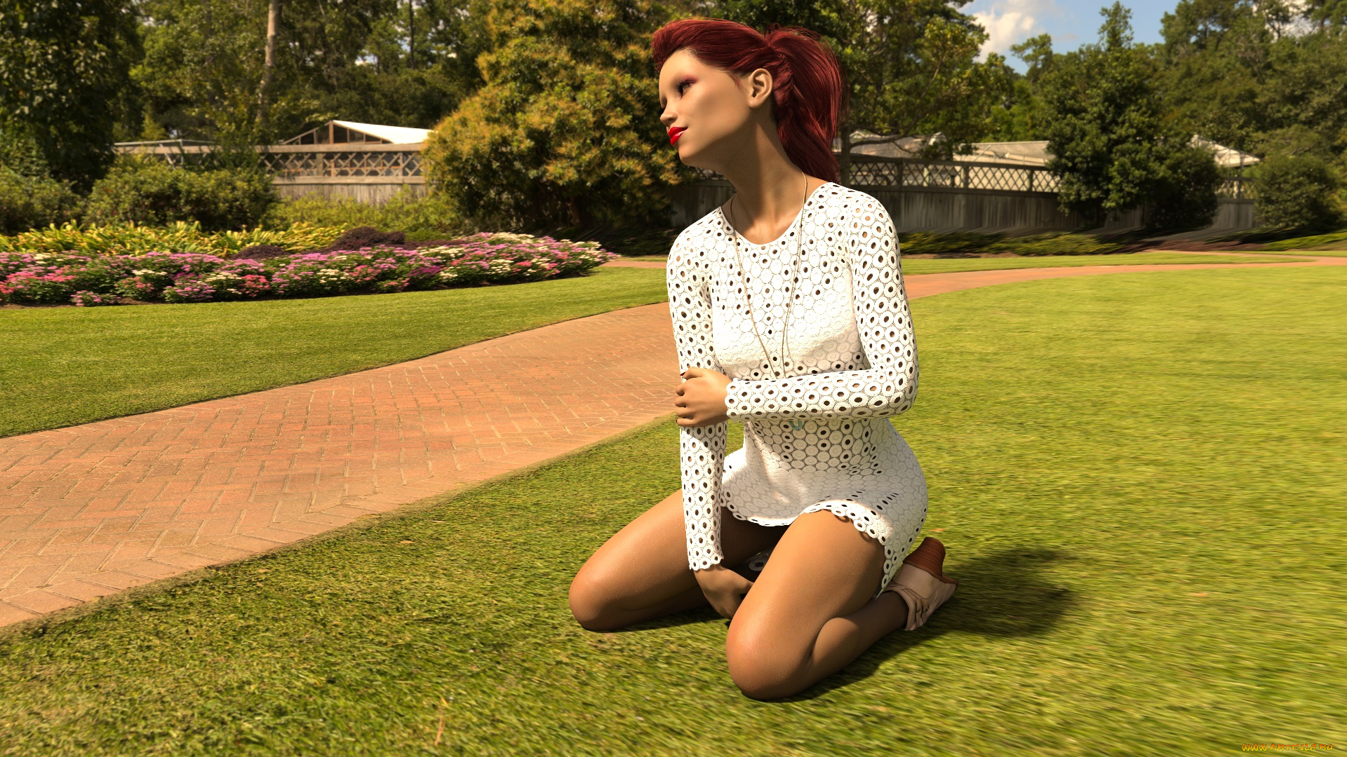 3д, графика, люди, , people, девушка, взгляд, фон