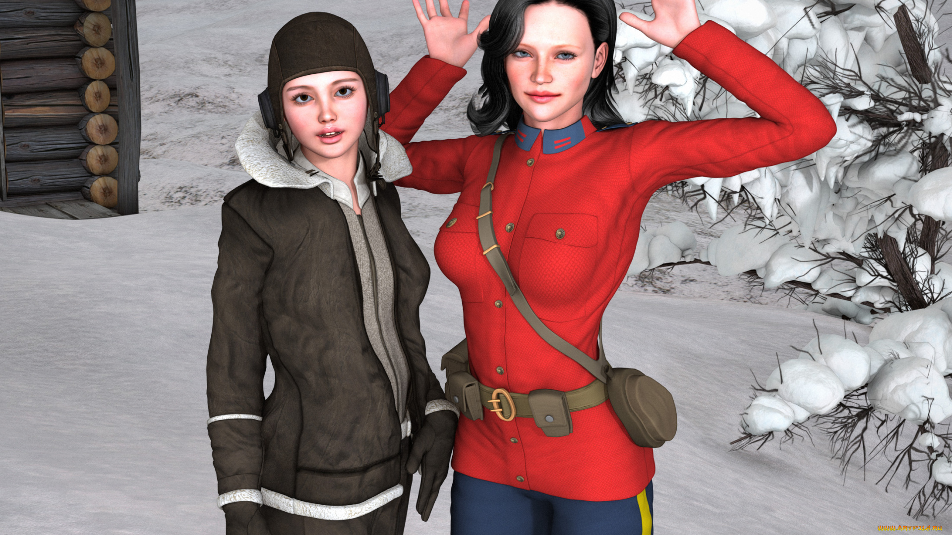 3д, графика, люди, , people, девушки, взгляд, фон