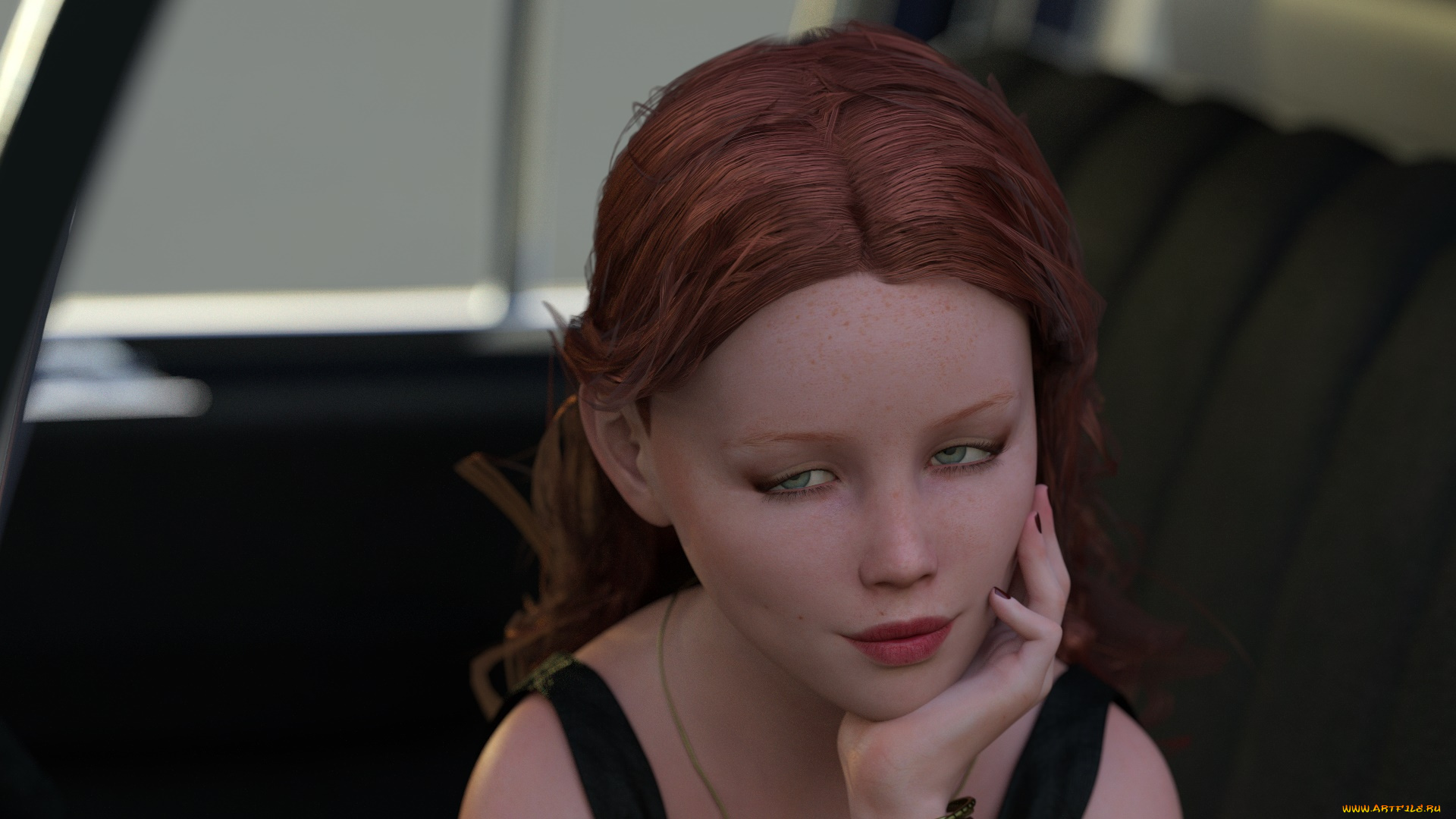 3д, графика, портрет, , portraits, взгляд, фон, девушка