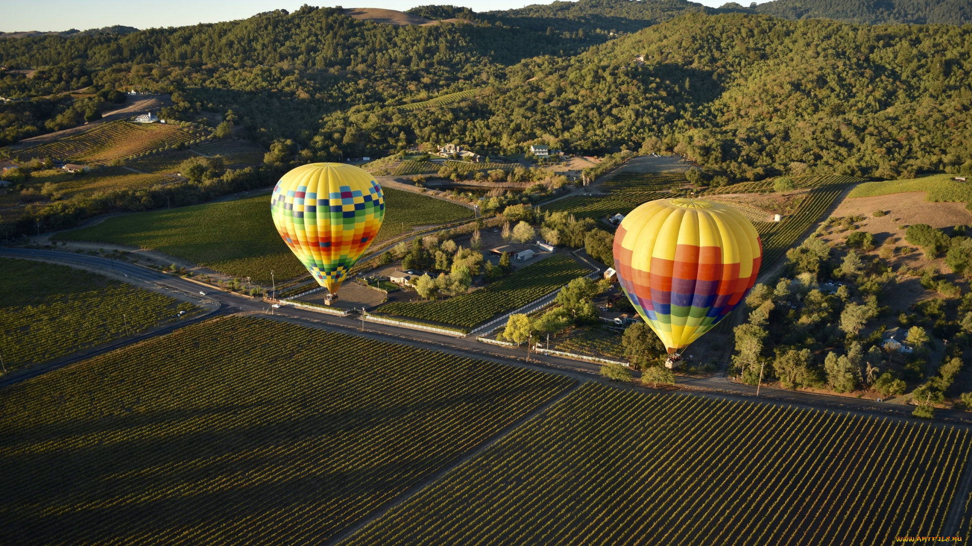 авиация, воздушные, шары, панорама, воздушные, шары, полет