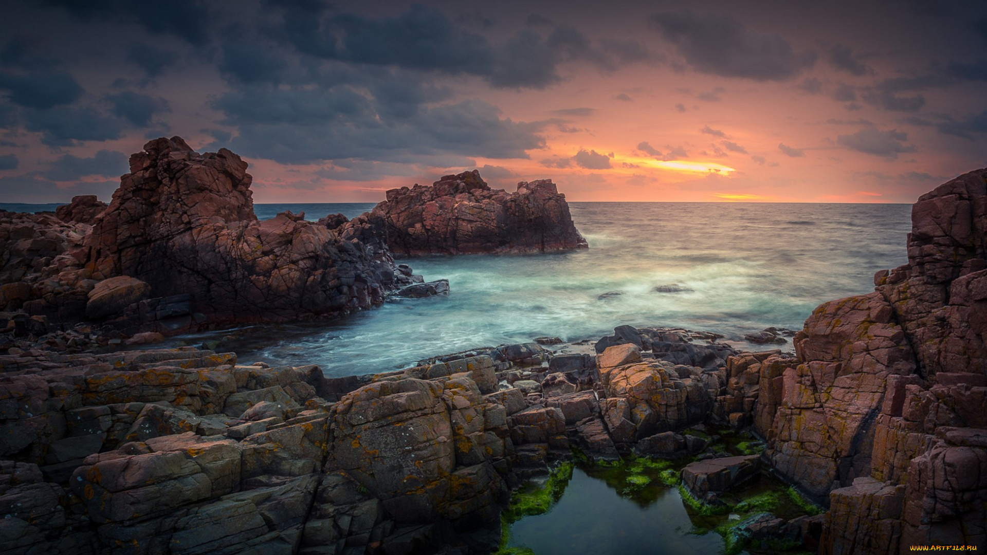 природа, побережье, простор