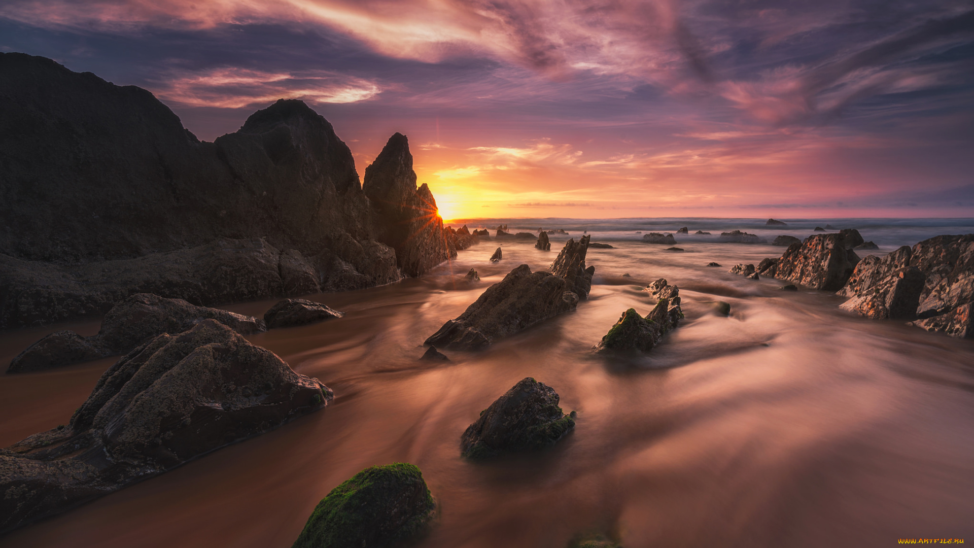 природа, побережье, простор