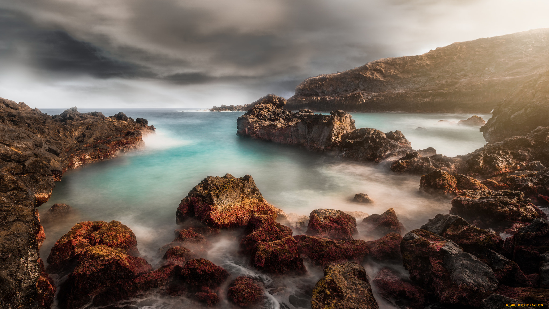 природа, побережье, простор