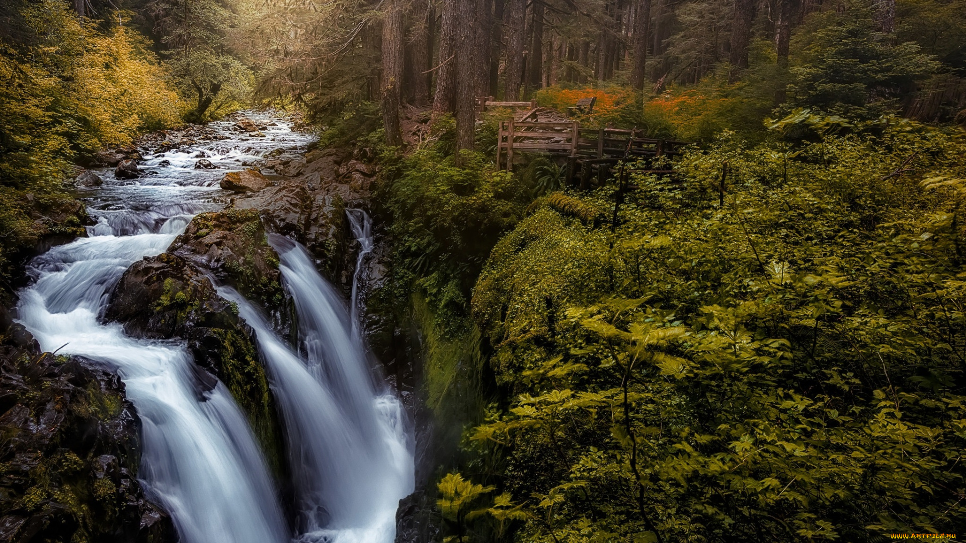 природа, водопады, простор
