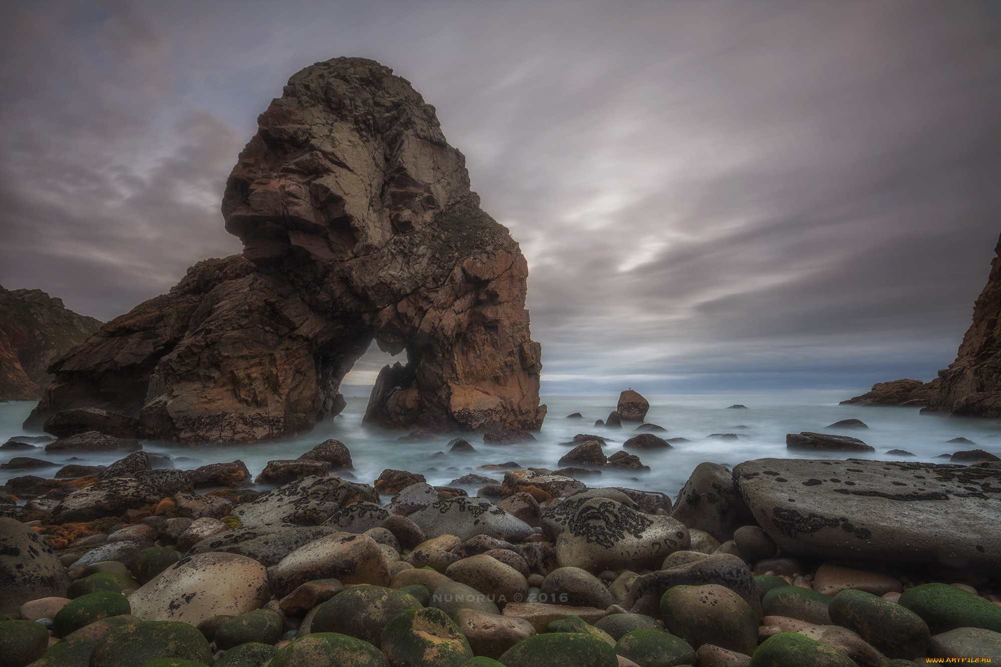 природа, побережье, простор