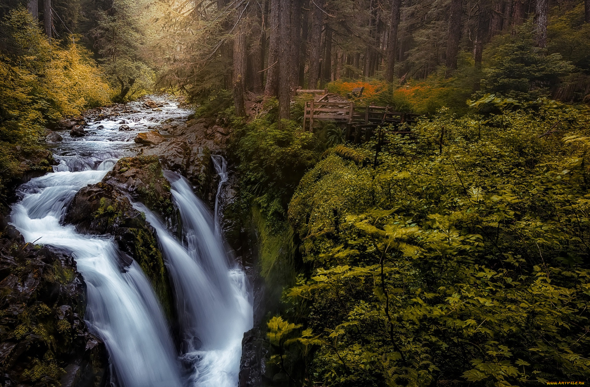 природа, водопады, простор