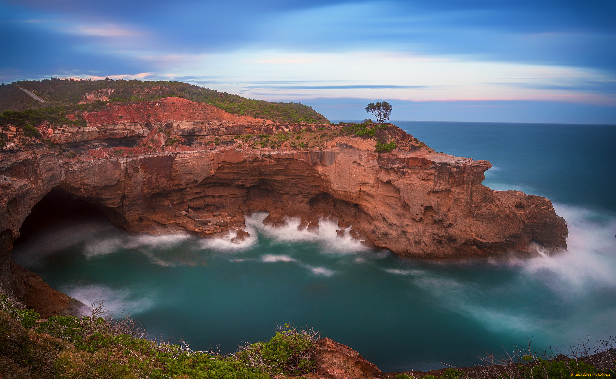 природа, побережье, простор