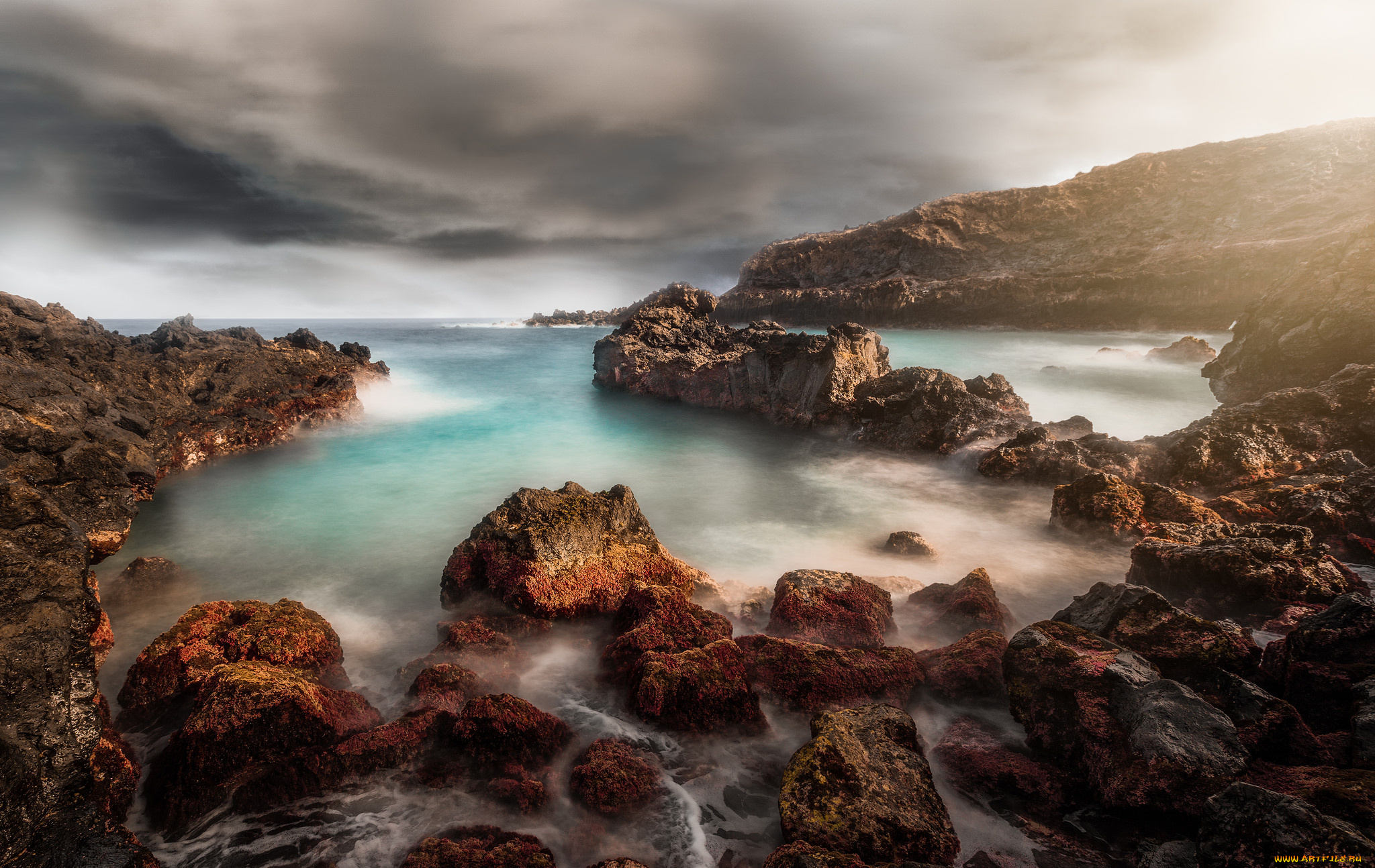 природа, побережье, простор