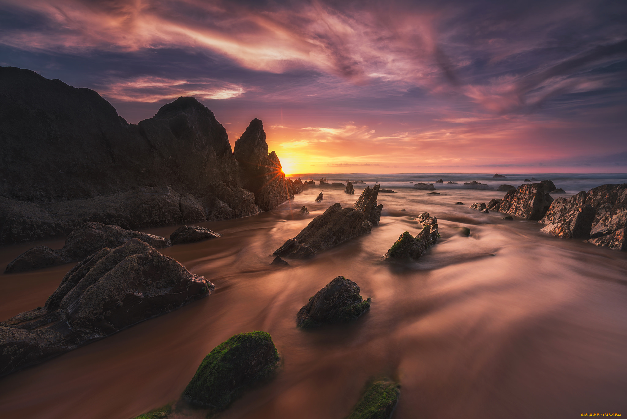 природа, побережье, простор