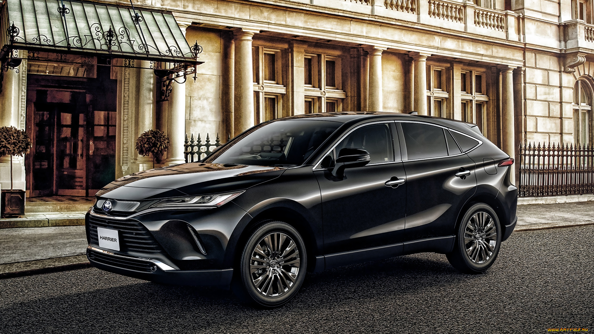 2020, toyota, harrier, автомобили, toyota, harrier, 2020, вид, спереди, экстерьер, черный, внедорожник, новый, японские, кроссовер, город