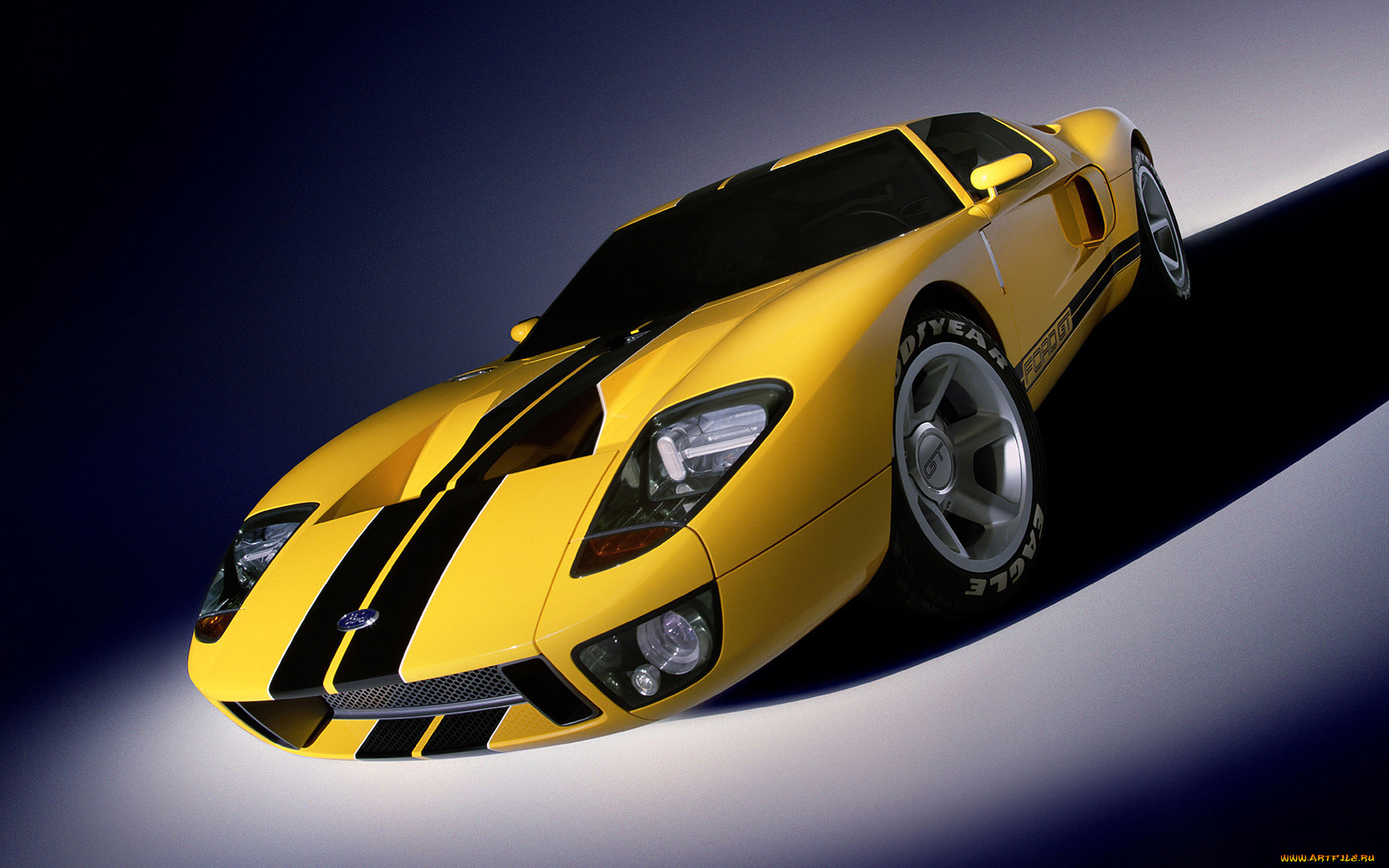 ford, gt40, concept, автомобили, ford, форд, желтый