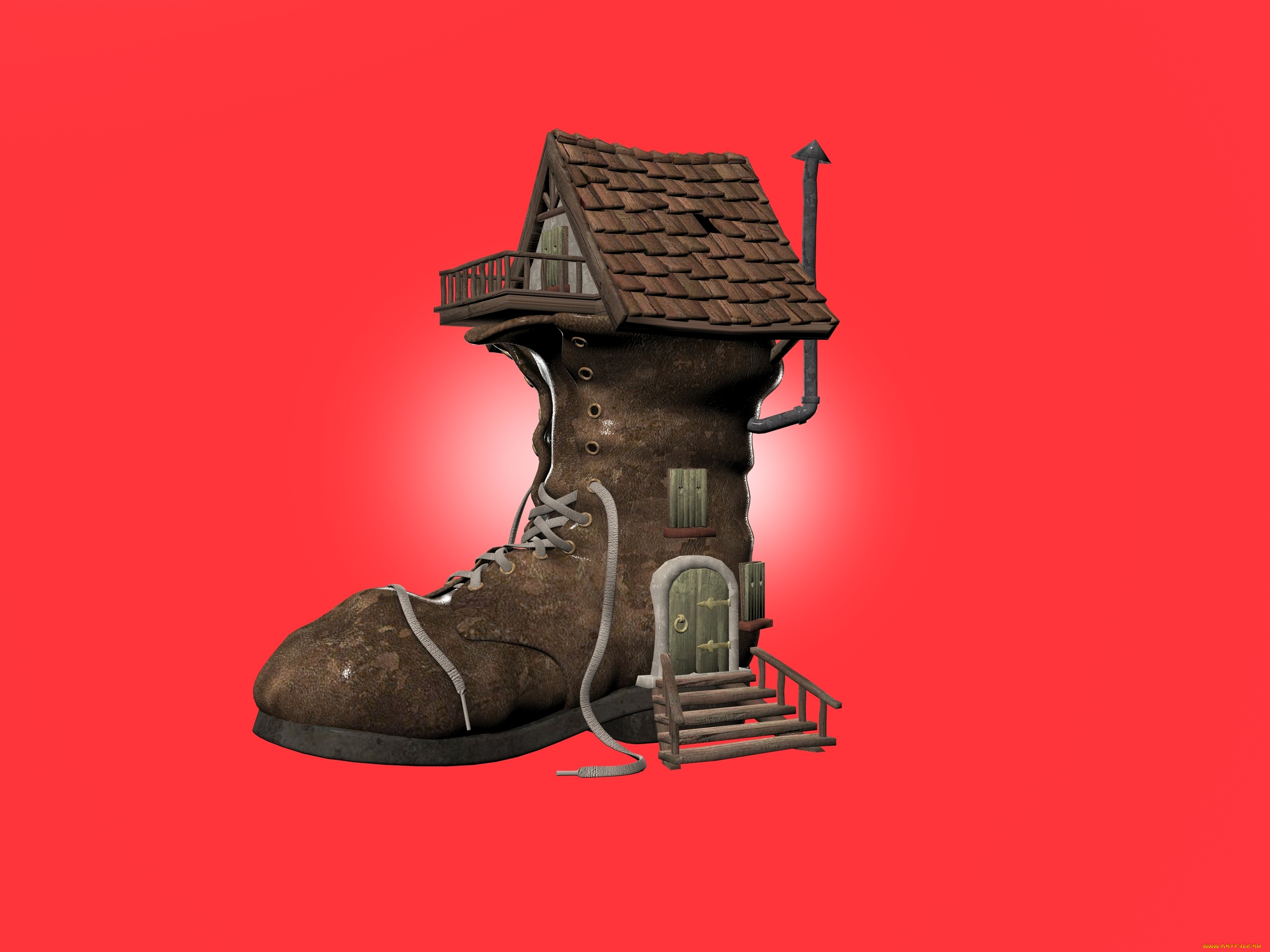 юмор, и, приколы, креатив, ботинок, домик