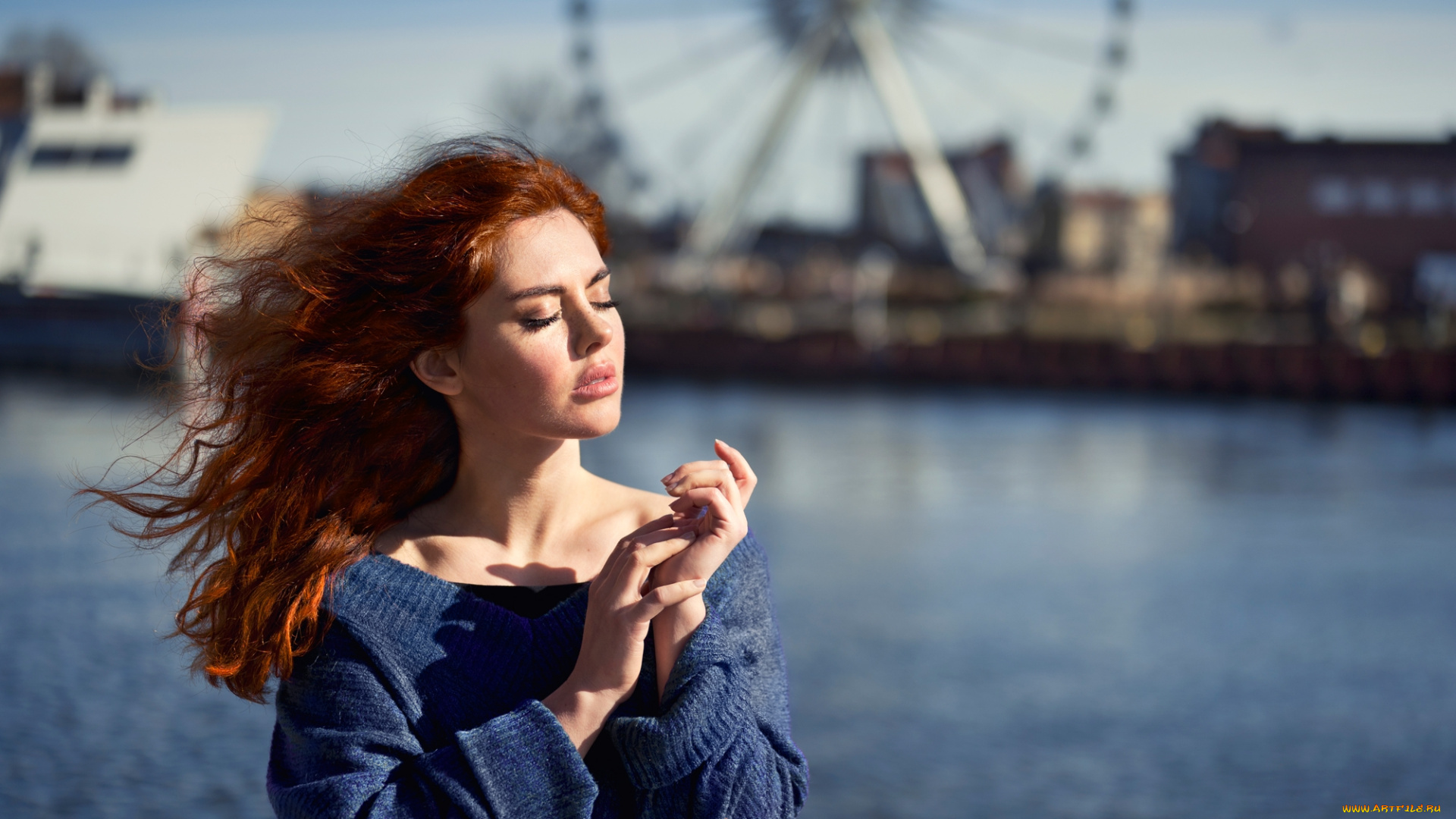 девушки, -, рыжеволосые, и, разноцветные, рыженькая