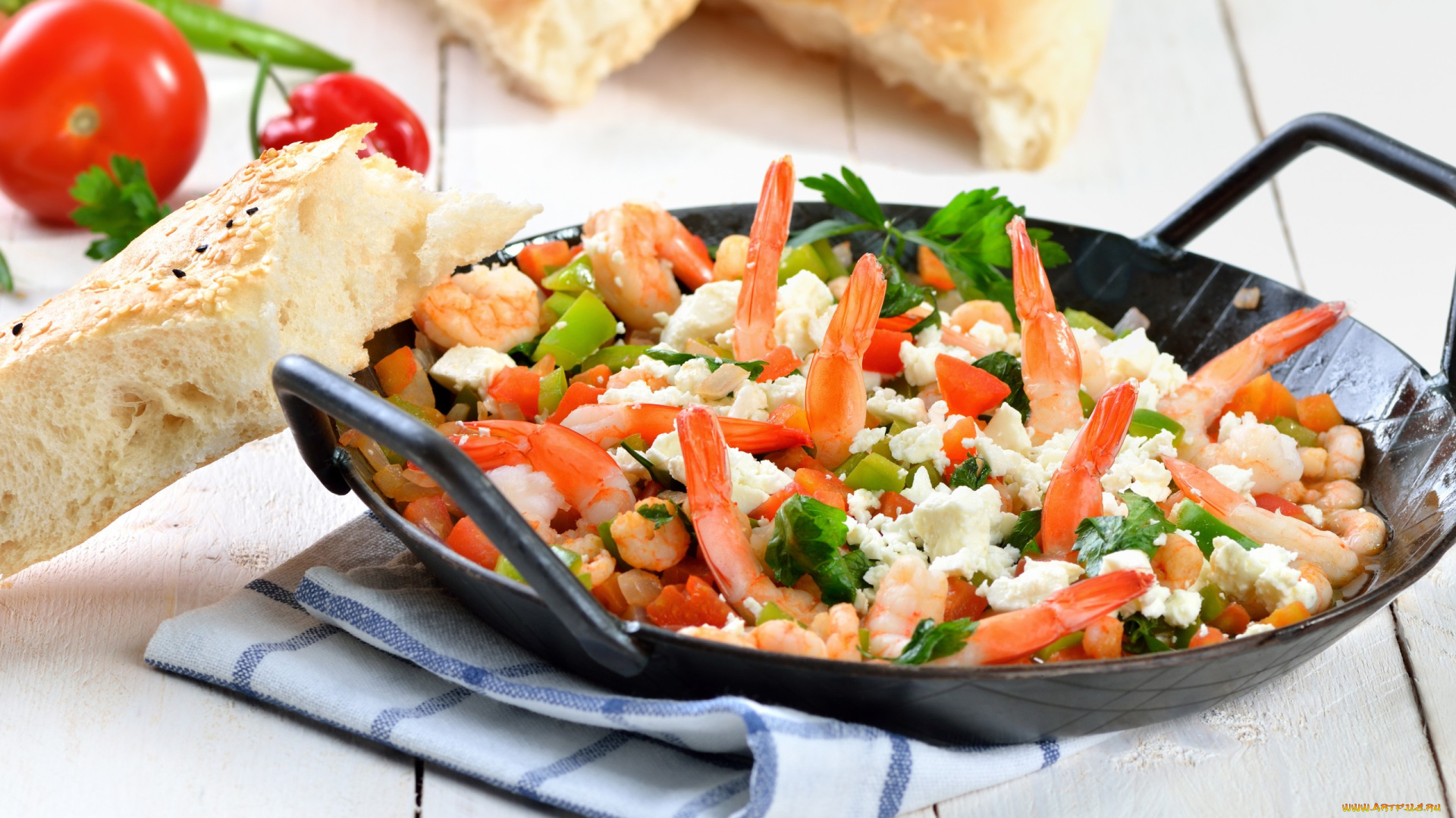 еда, рыбные, блюда, , с, морепродуктами, креветки