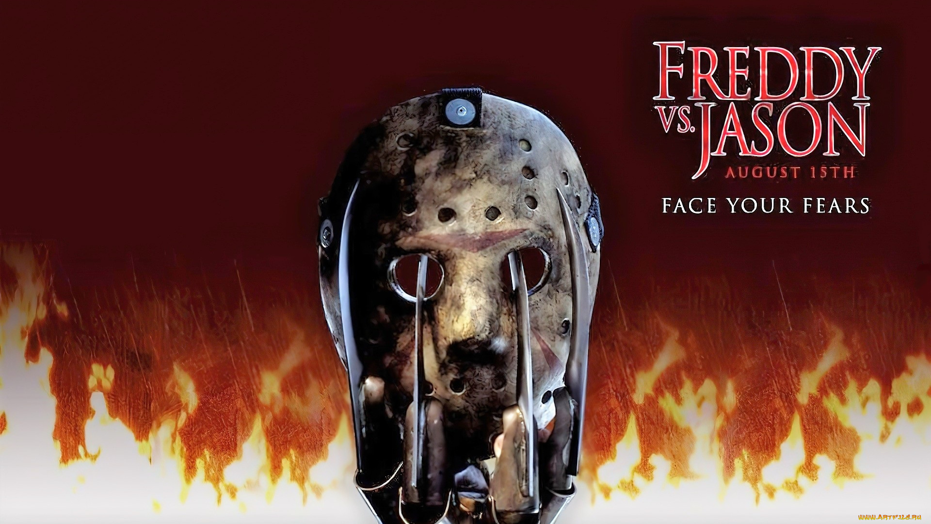 кино, фильмы, freddy, vs, , jason, маска, перчатка, огонь