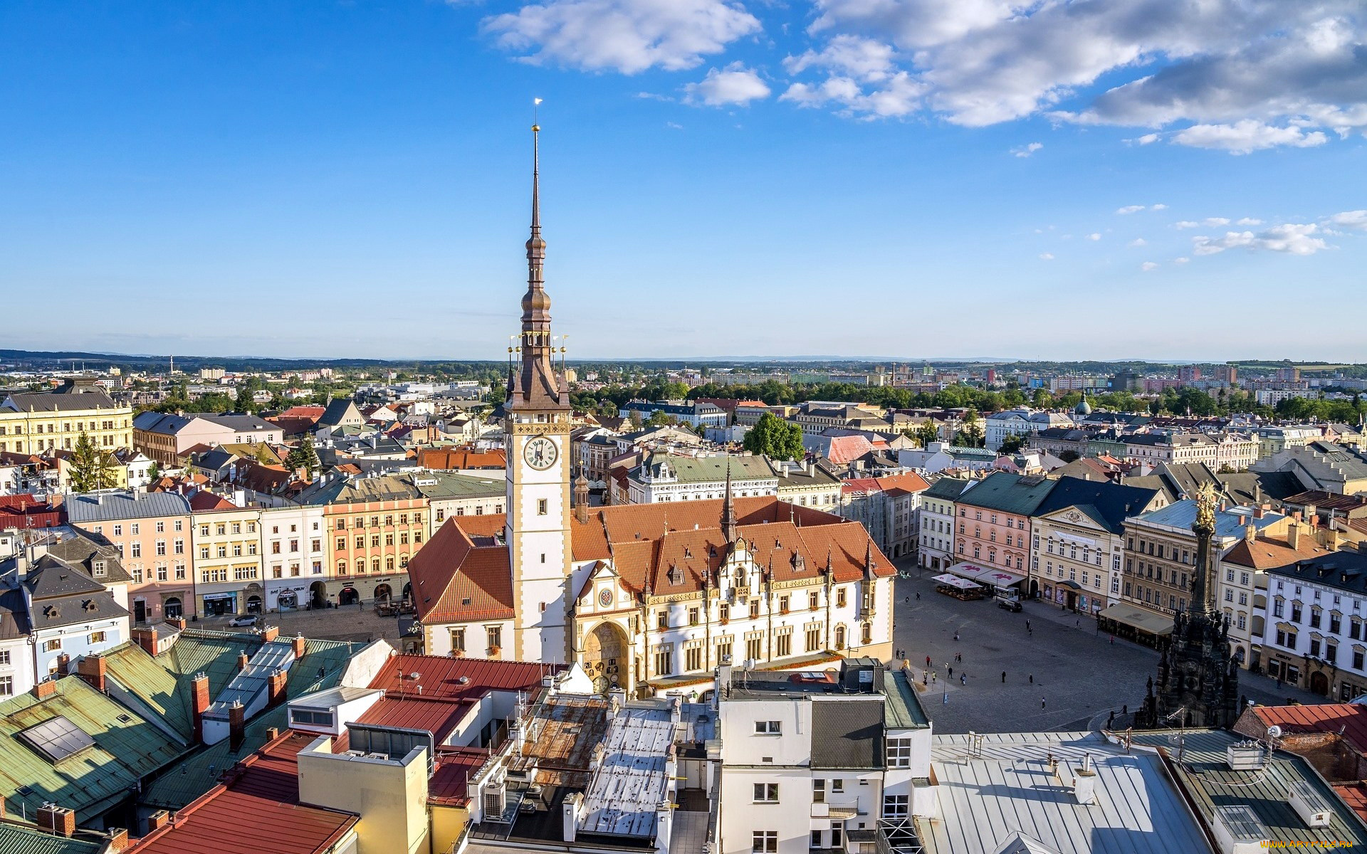 olomouc, moravia, czechia, города, -, панорамы