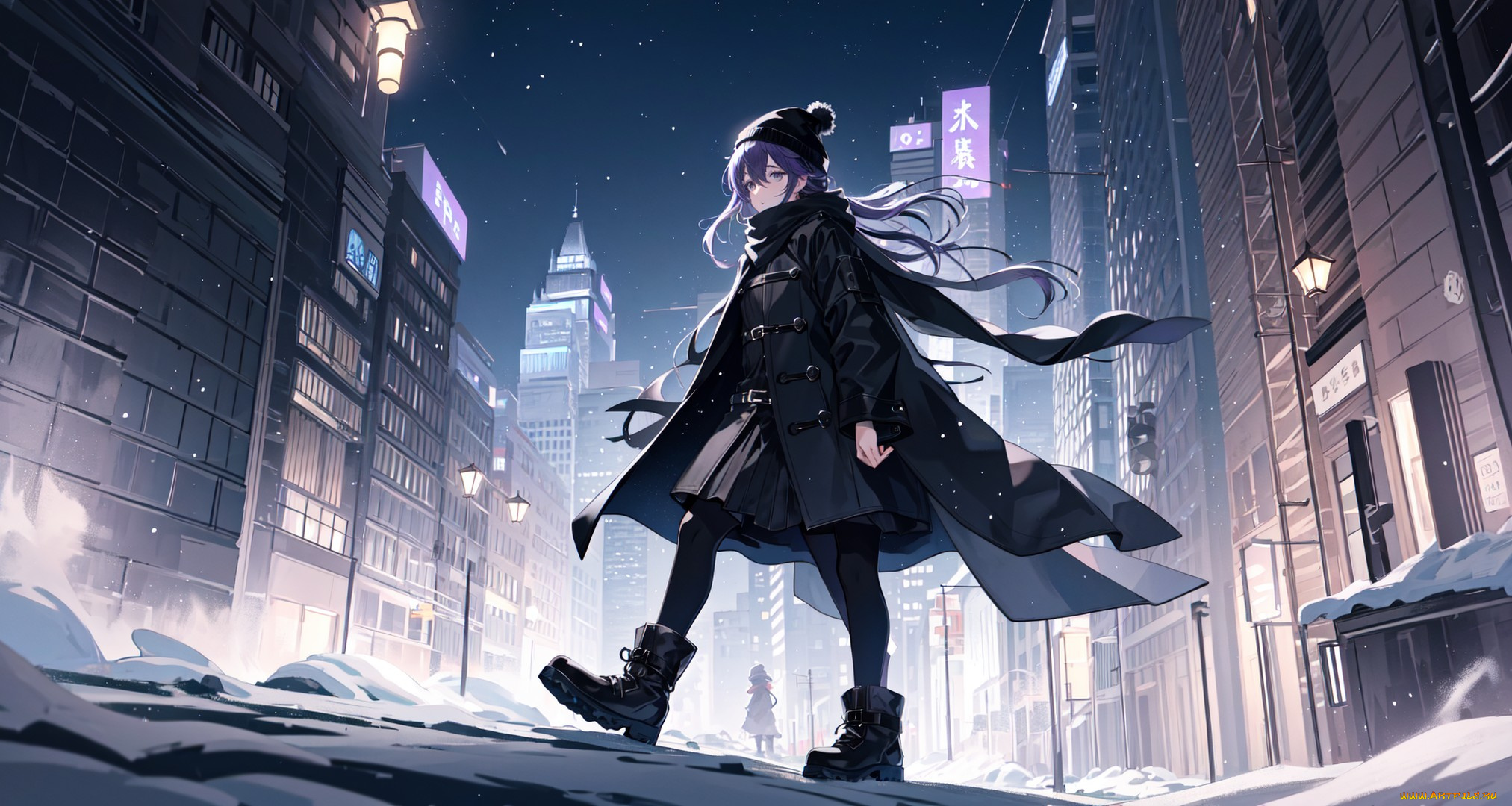 аниме, зима, , новый, год, , рождество, нейросети, графика, нейроарт, ai, art, нейронные, сети, рисунки, нейро, искусство