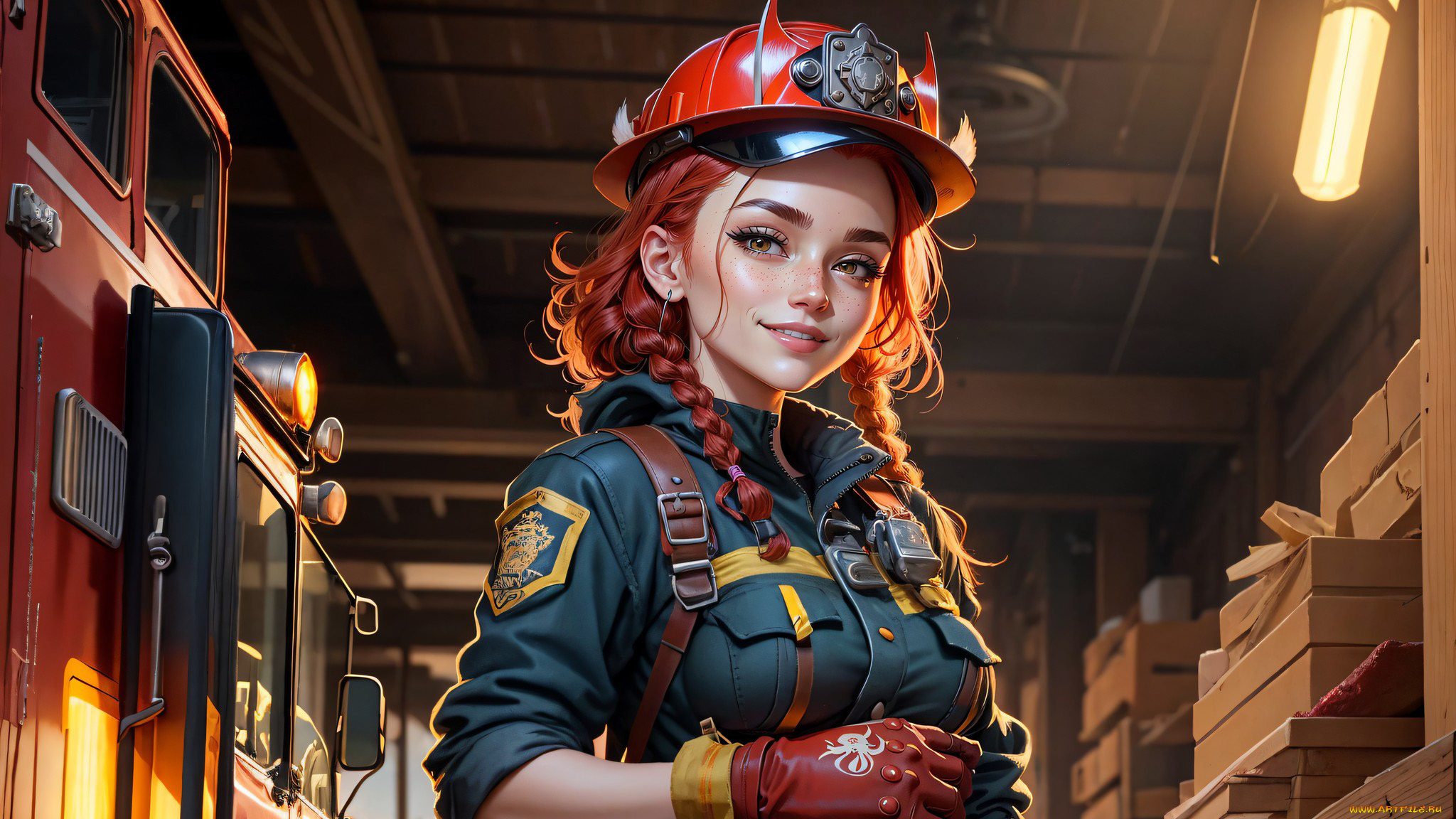 рисованное, люди, нейросети, графика, нейроарт, ai, art, нейронные, сети, рисунки, нейро, искусство, девушка, пожарная