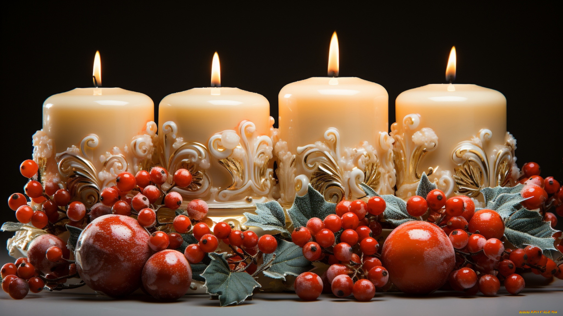 3д, графика, праздники, , holidays, свечи, огоньки