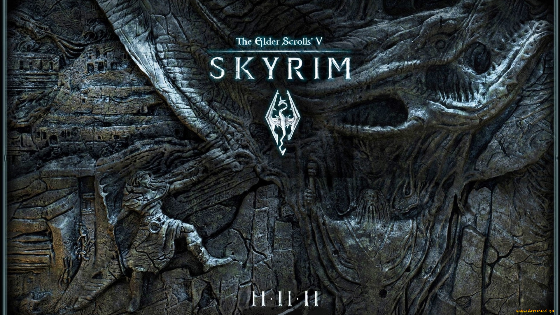 видео, игры, the, elder, scrolls, v, , skyrim, барельеф, фигуры