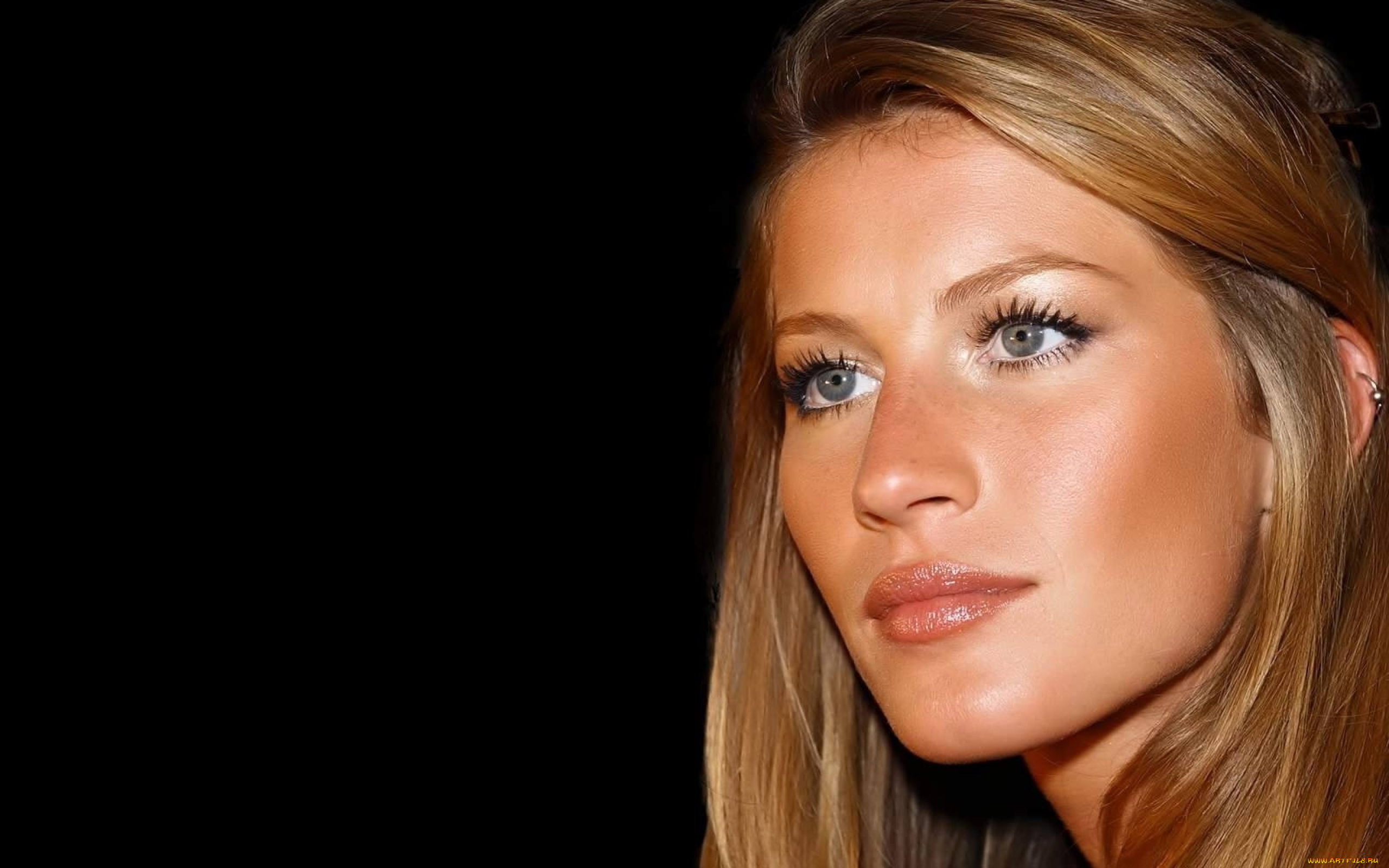 девушки, gisele, bundchen, модель, шатенка, лицо